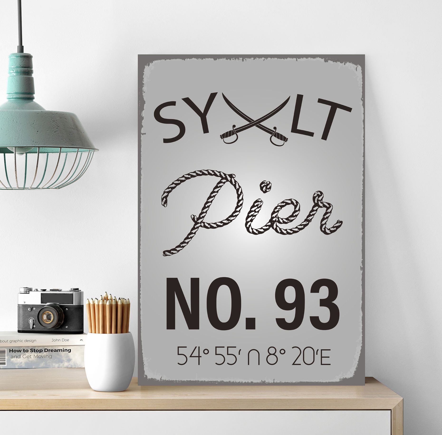 queence Metallbild »Pier« Sprüche 1 Stk. tlg.