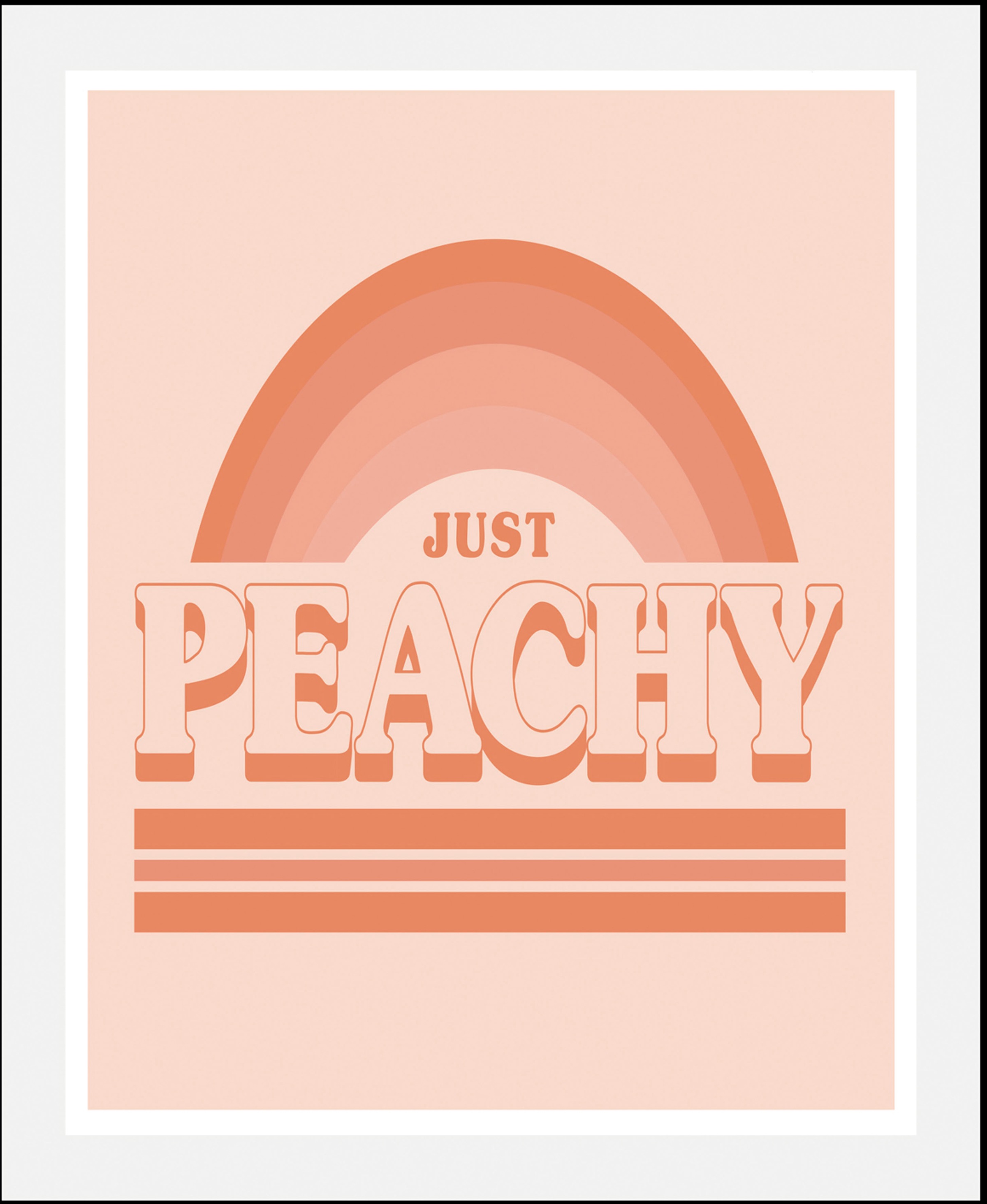 queence Bild "Just Peachy", Schriftzüge, (1 St.), gerahmt