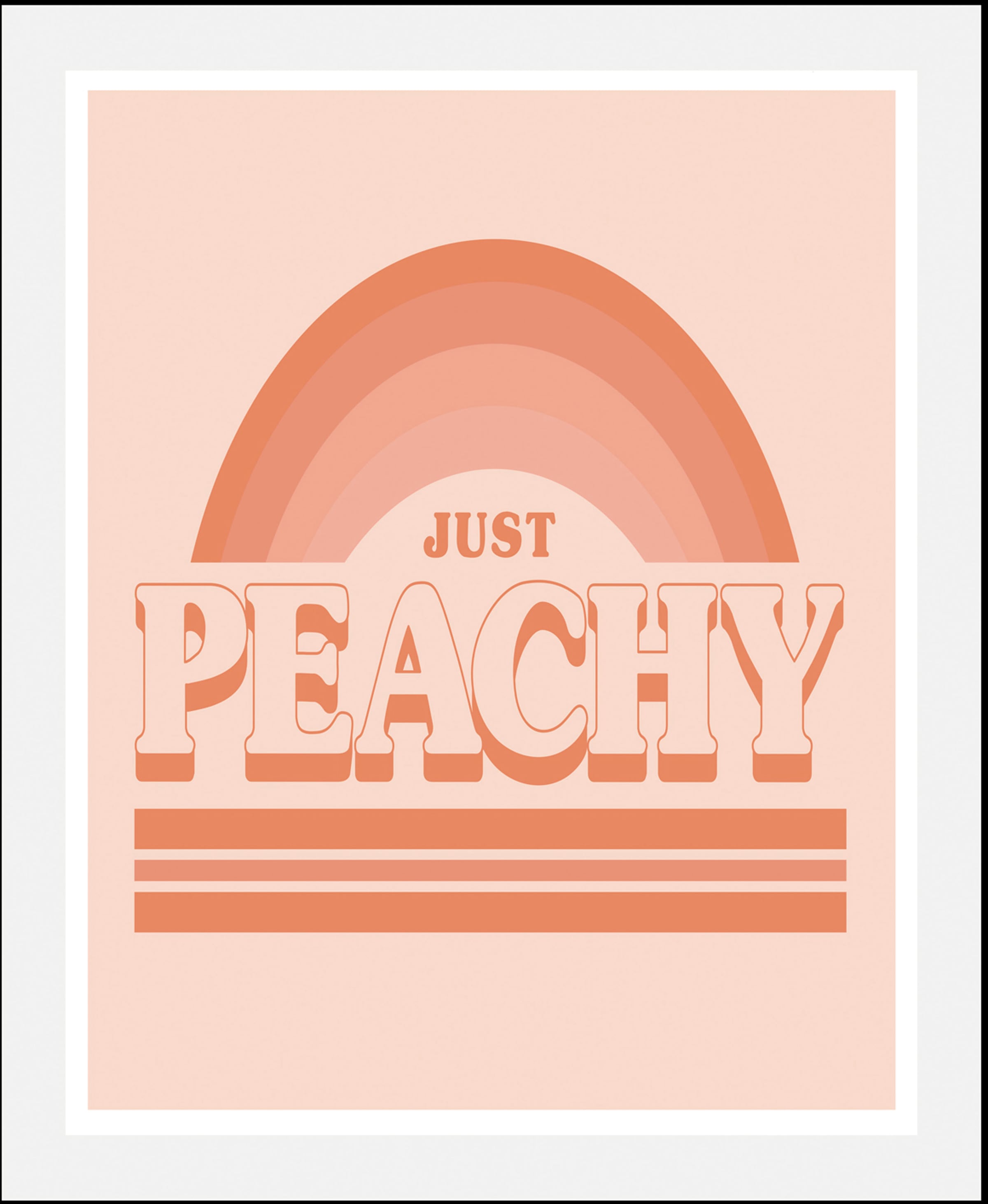 queence Bild "Just Peachy", Schriftzüge-Schriftzug-Regenbogen-Humor, (1 St. günstig online kaufen