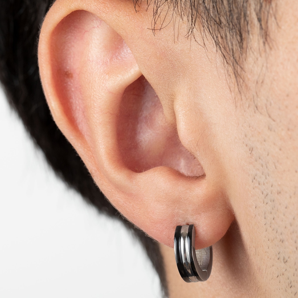 Lotus Paar Creolen »Men's Earrings«