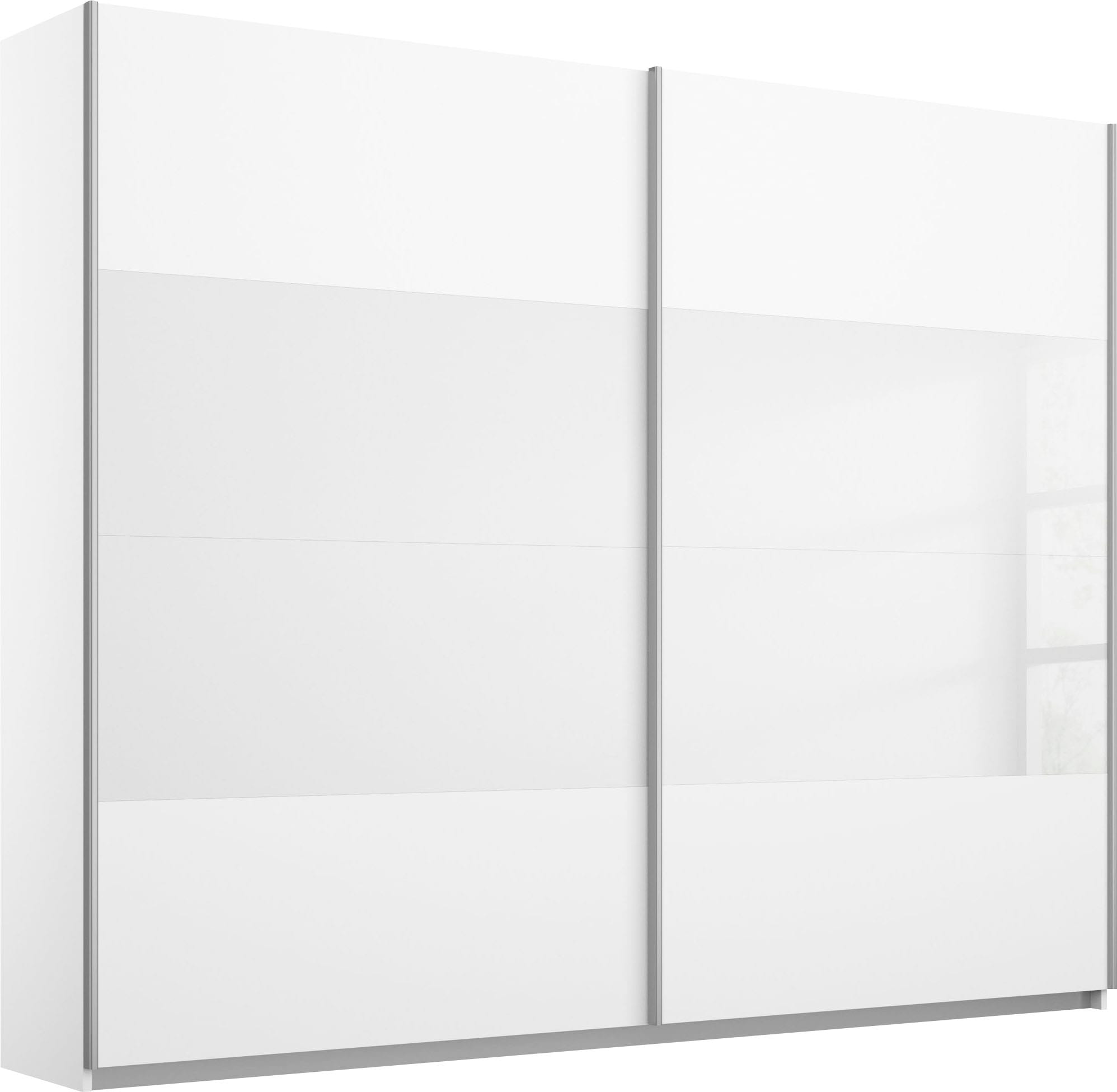 rauch Schwebetürenschrank "Quadra Schlafzimmerschrank in vielen Breiten" Kleiderschrank Garderobenschrank Schrank mit Glaselementen
