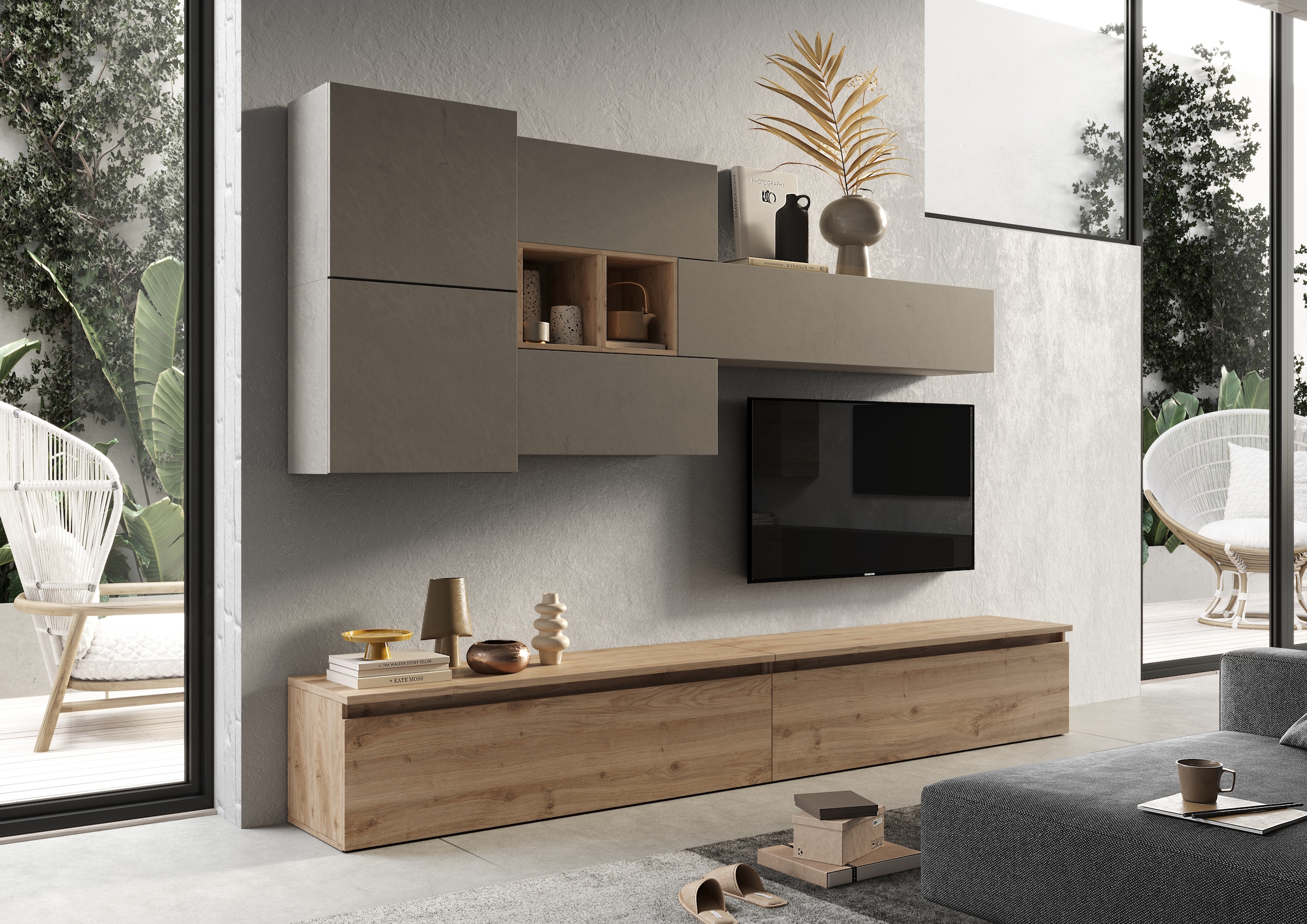 Home affaire Wohnwand "Infinity, 8tlg. Breite 276 cm, Höhe variabel, Schran günstig online kaufen