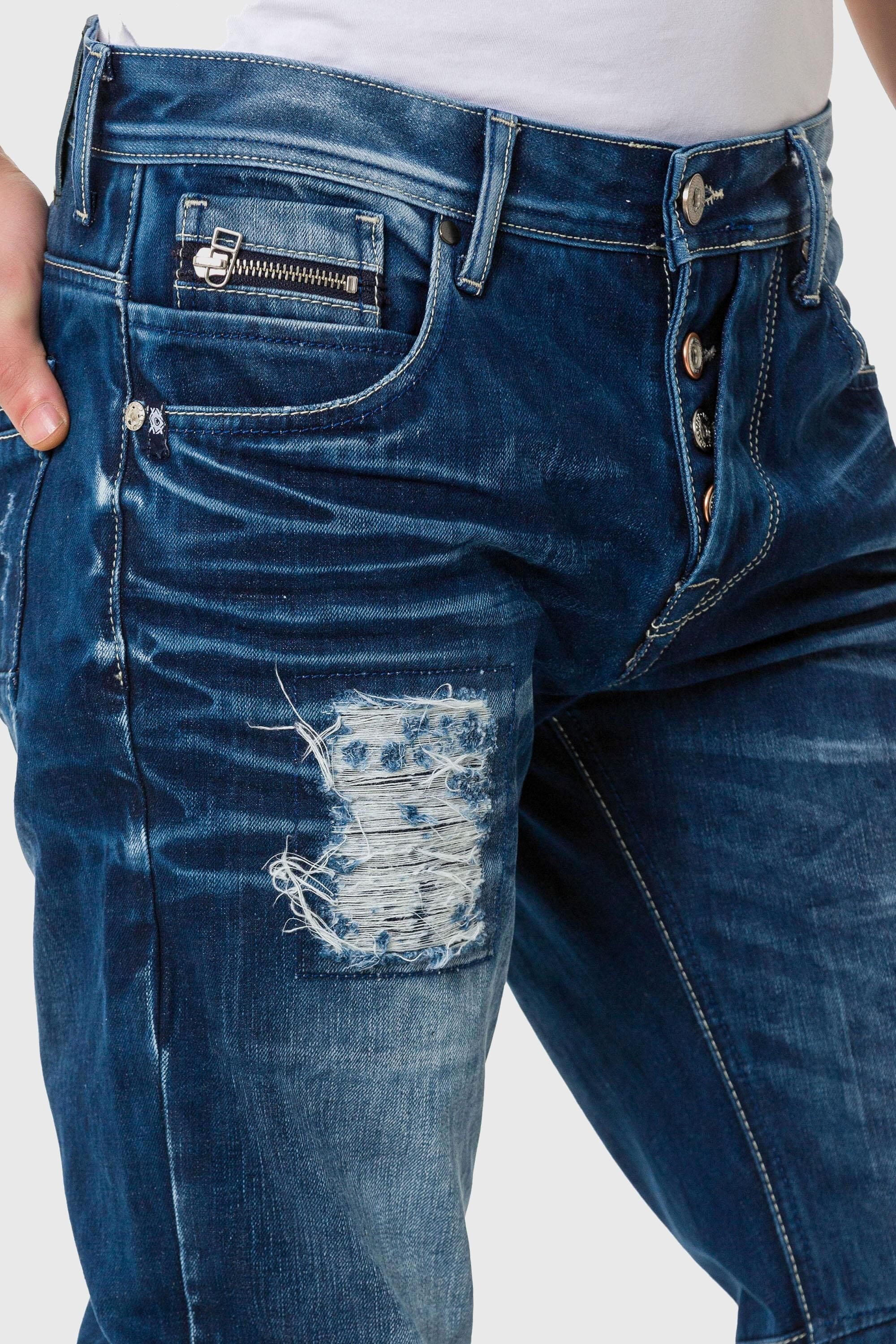 Cipo & Baxx 5-Pocket-Jeans »Jeans«, im Used-Look