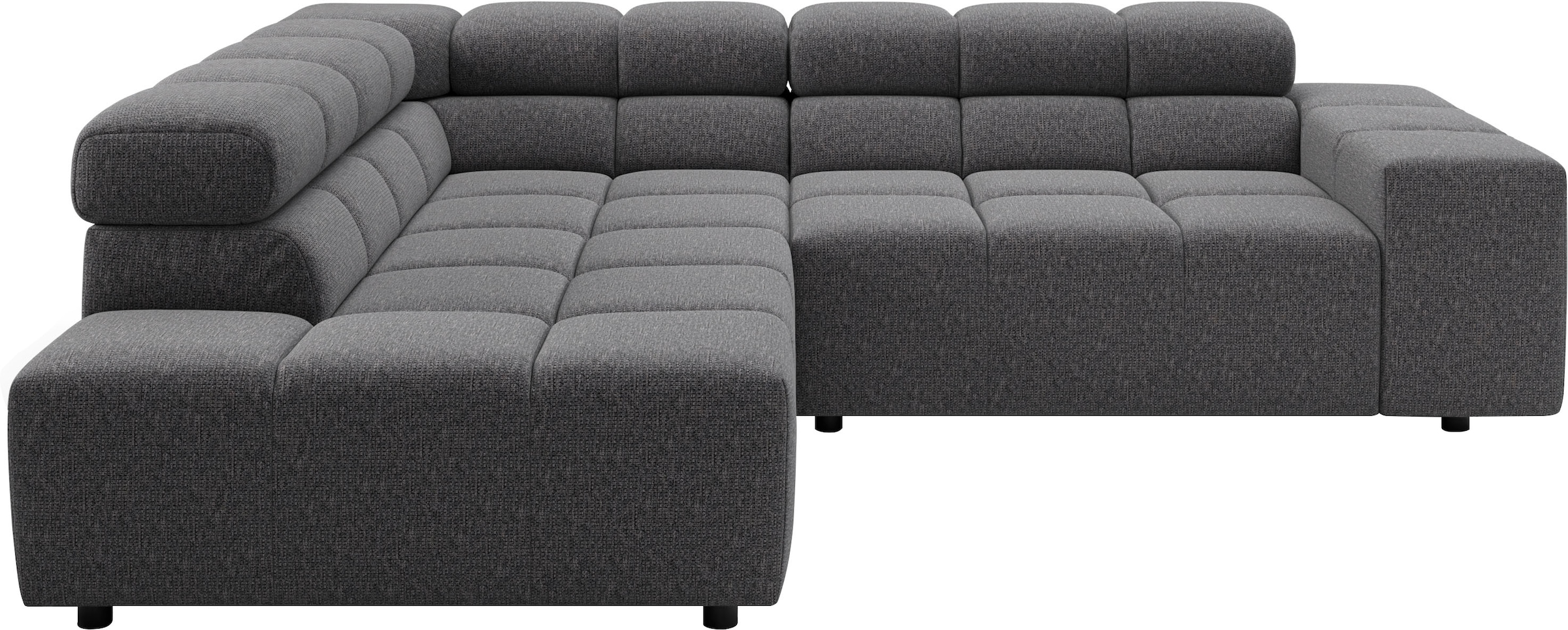 Home affaire Ecksofa "Ancona, Ecksofa, incl. Kopfteilverstellung, Breite 249 cm, L-Form" wahlweise elektrische Sitztiefenverstellung