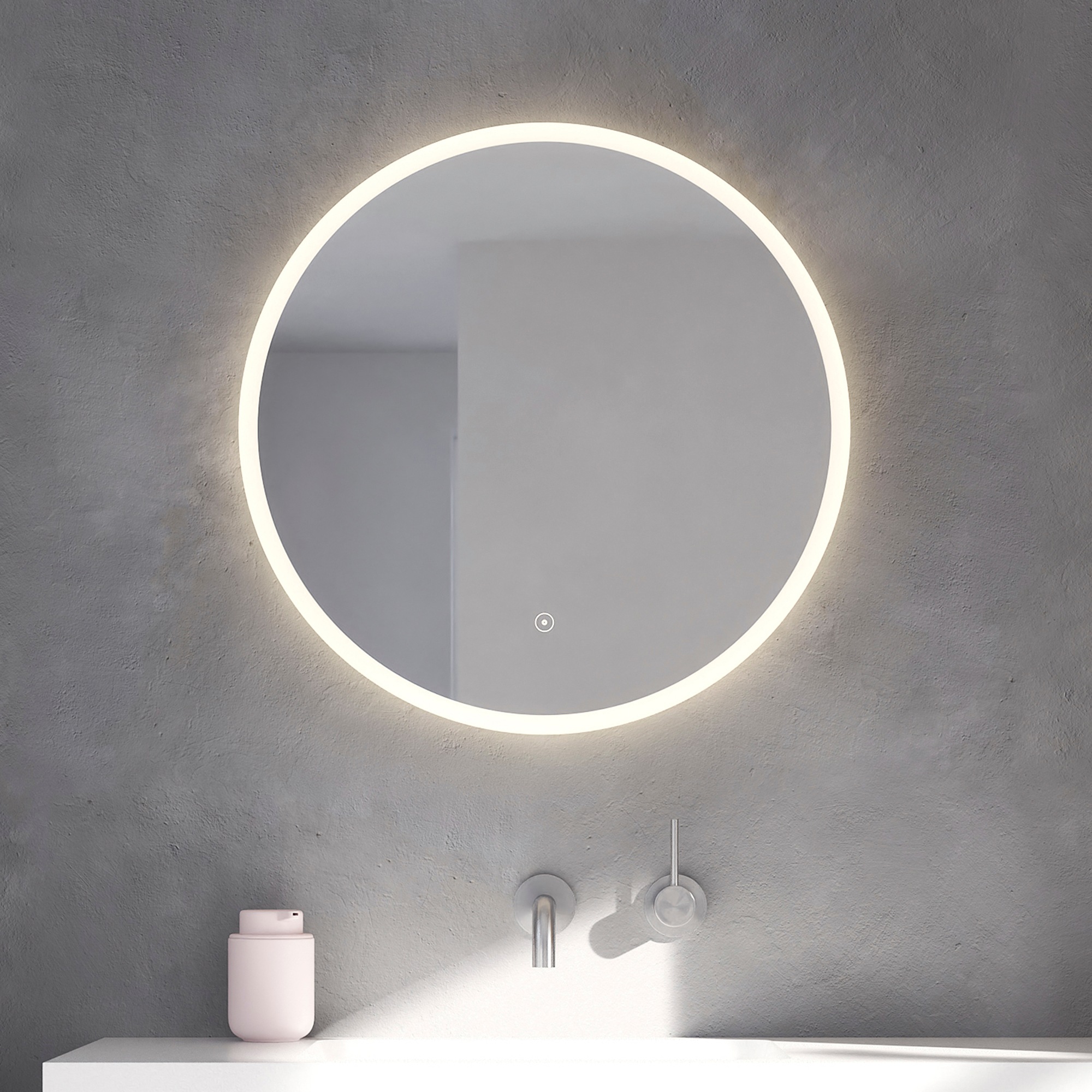Loevschall Badspiegel "Atlas Rund, Badezimmerspiegel mit LED Beleuchtung, L günstig online kaufen