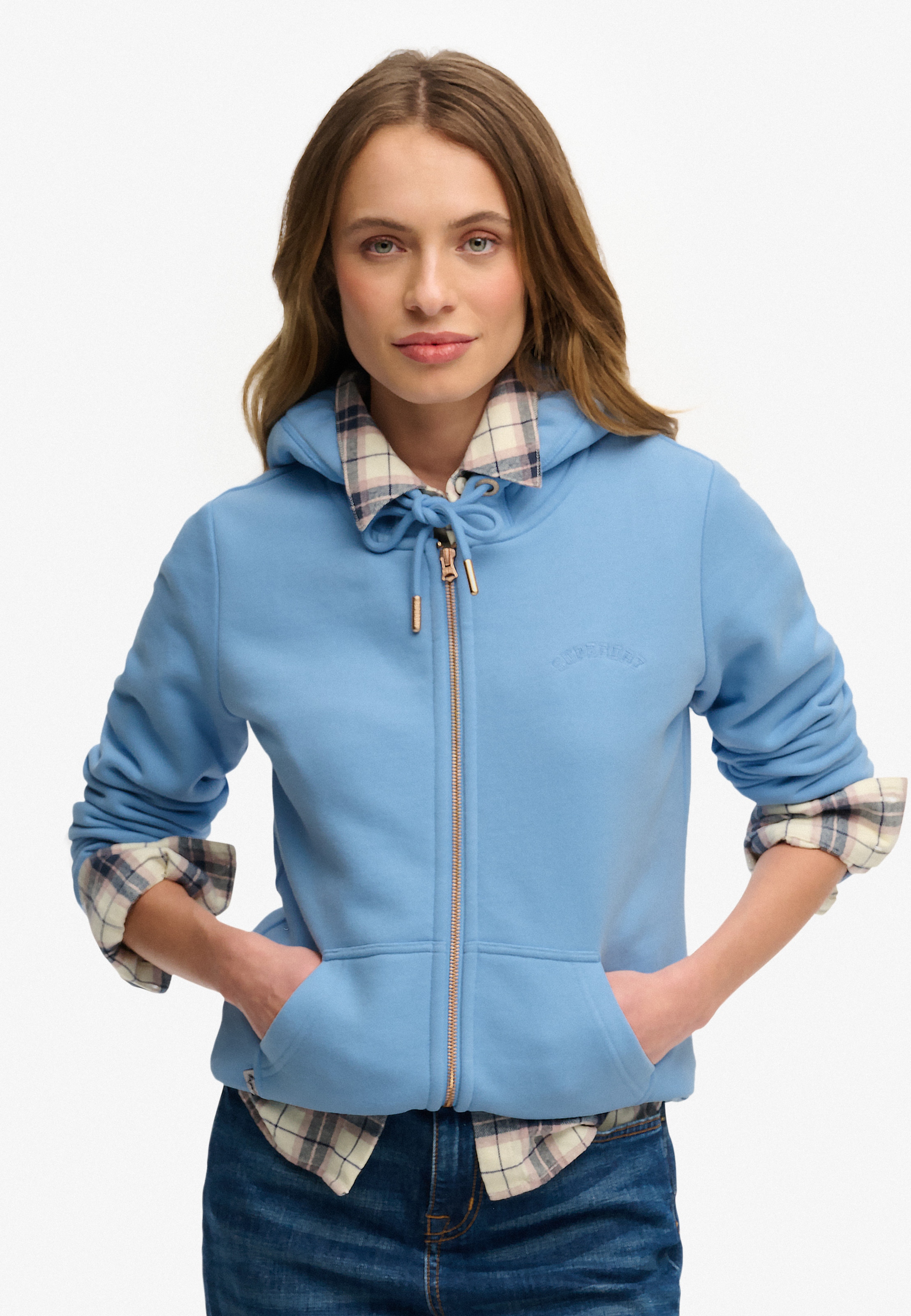 Superdry Kapuzensweatjacke "Essential Logo Ziphood Hb" Mit Logostickerei günstig online kaufen