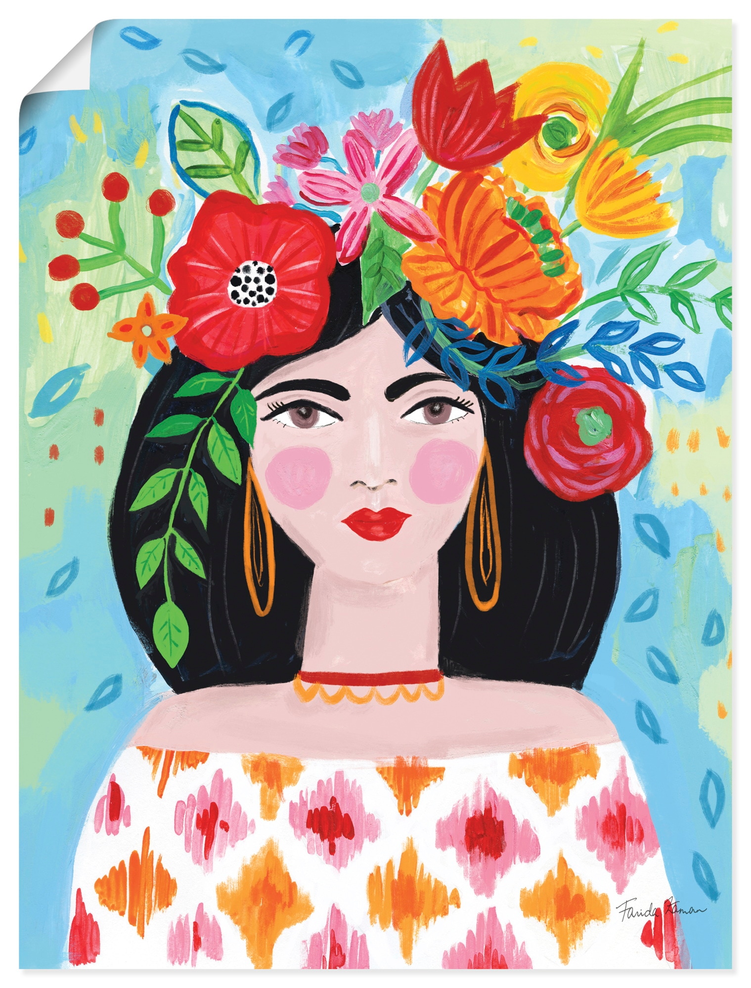 Artland Wandbild "Boho Girl I" Bilder von Frauen 1 Stk. tlg. als Alubild, Leinwandbild, Poster, Wandaufkleber in verschied. Größen