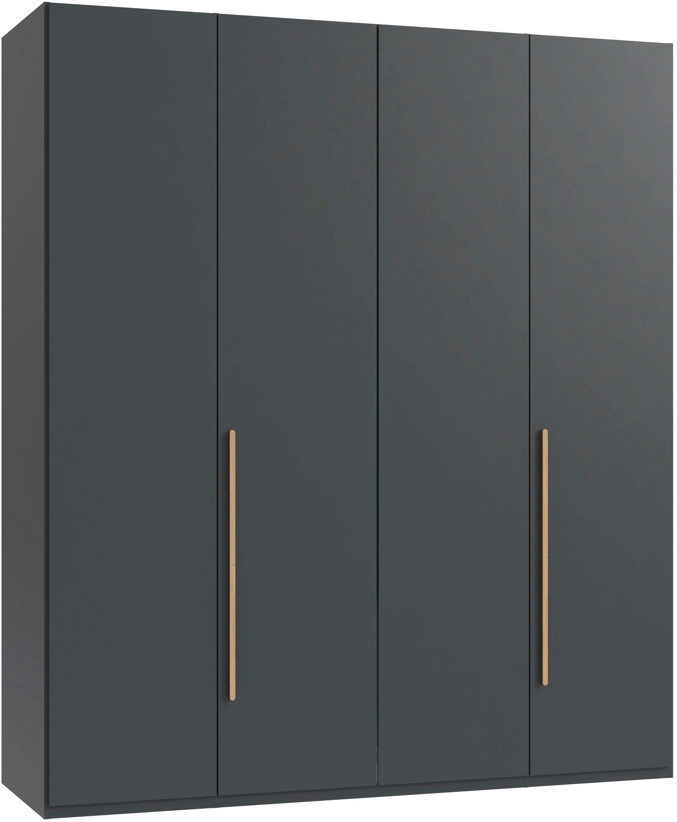 Wimex Drehtürenschrank "Kleiderschrank London, in den Breiten 180cm, 225cm oder 270cm" mit verschiedenen Griffen in goldfarben, silberfarben oder schwarz, wahlweise mit Basic- oder Premium-Ausstattung erhältlich