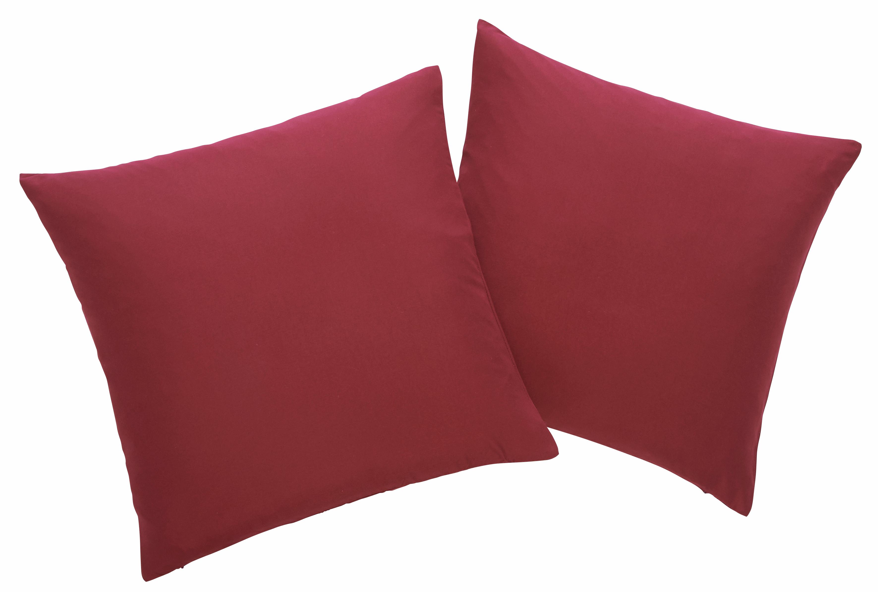 OTTO home Dekokissen "Parry Microfaser" 2-er Set, unifarben, Kissenhüllen ohne Füllung, mit Reißverschluss