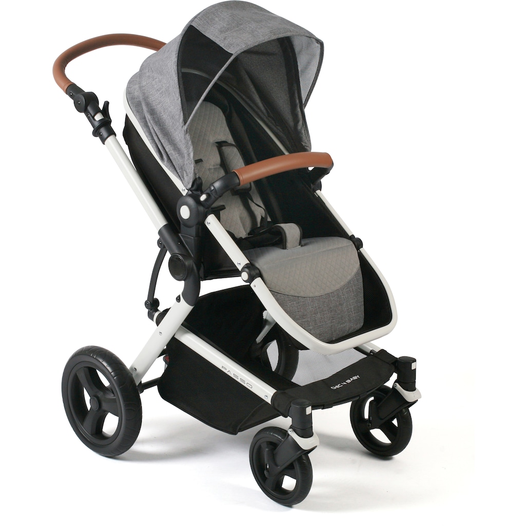 CHIC4BABY Kombi-Kinderwagen »Passo, Melange Grau«, 15 kg, ; Kinderwagen