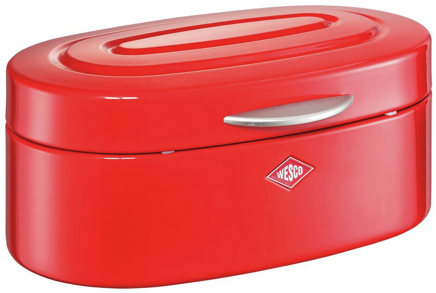 WESCO Brotkasten "Single Elly", B/H/L: 22cm x 14cm x 32,2cm, rot, Lebensmittelaufbewahrungsbehälter, dicht schließender Deckel / Lüftungslöcher /