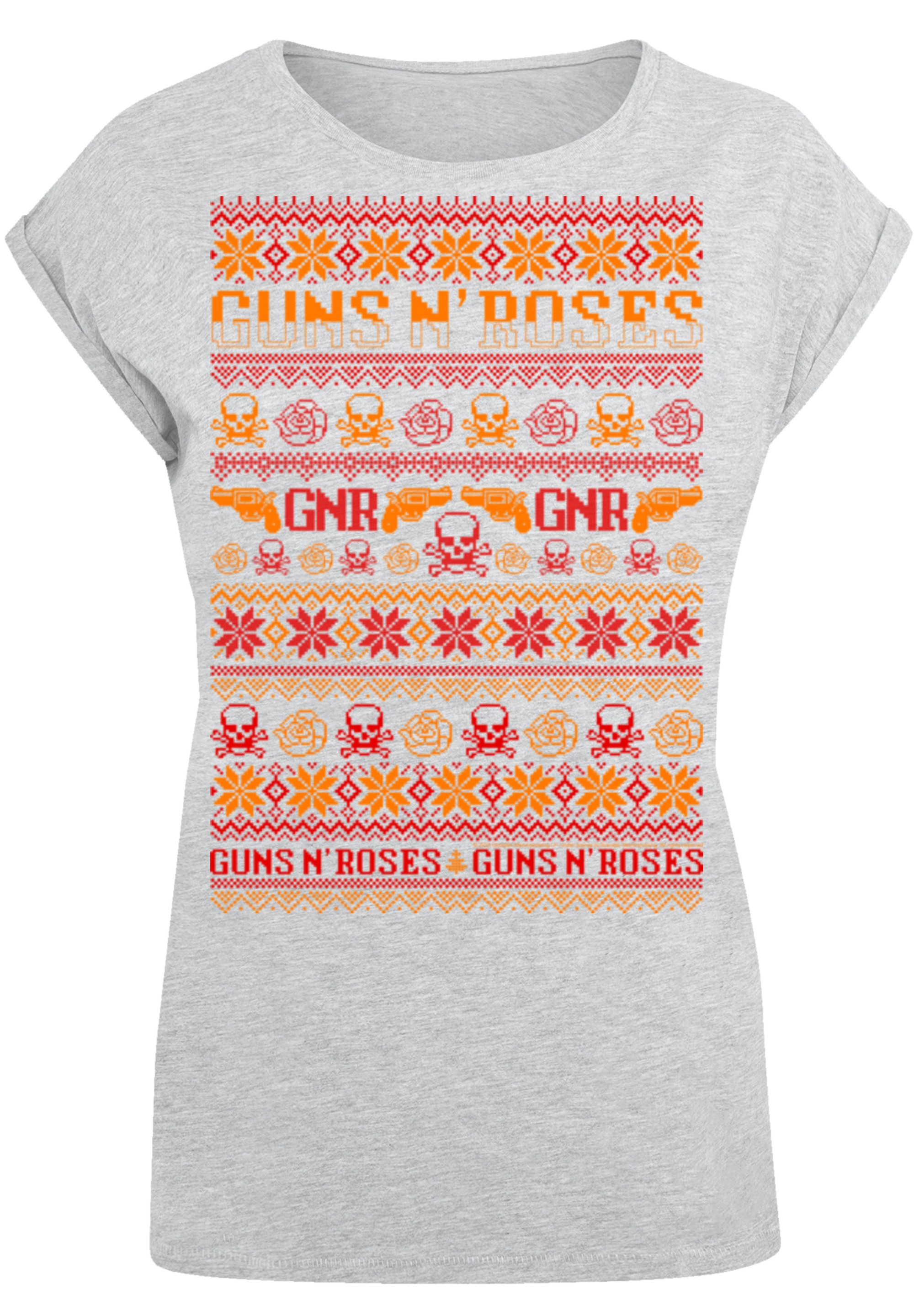 F4NT4STIC T-Shirt »Guns And Roses Christmas« Premium Qualität