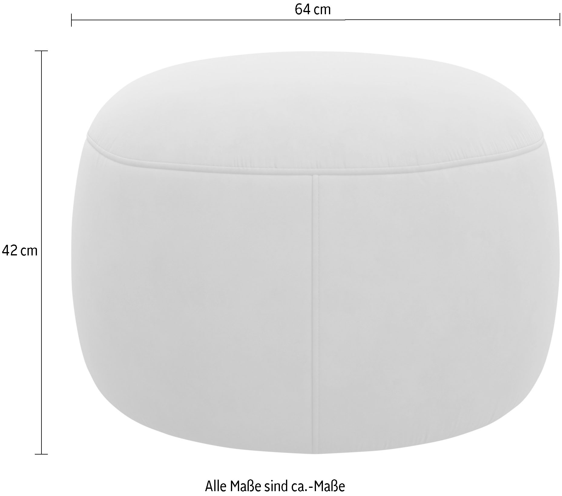 sit&more Hocker »Cadabra«, Rundhocker, Durchmesser Sitzfläche 64 cm oder 104 cm