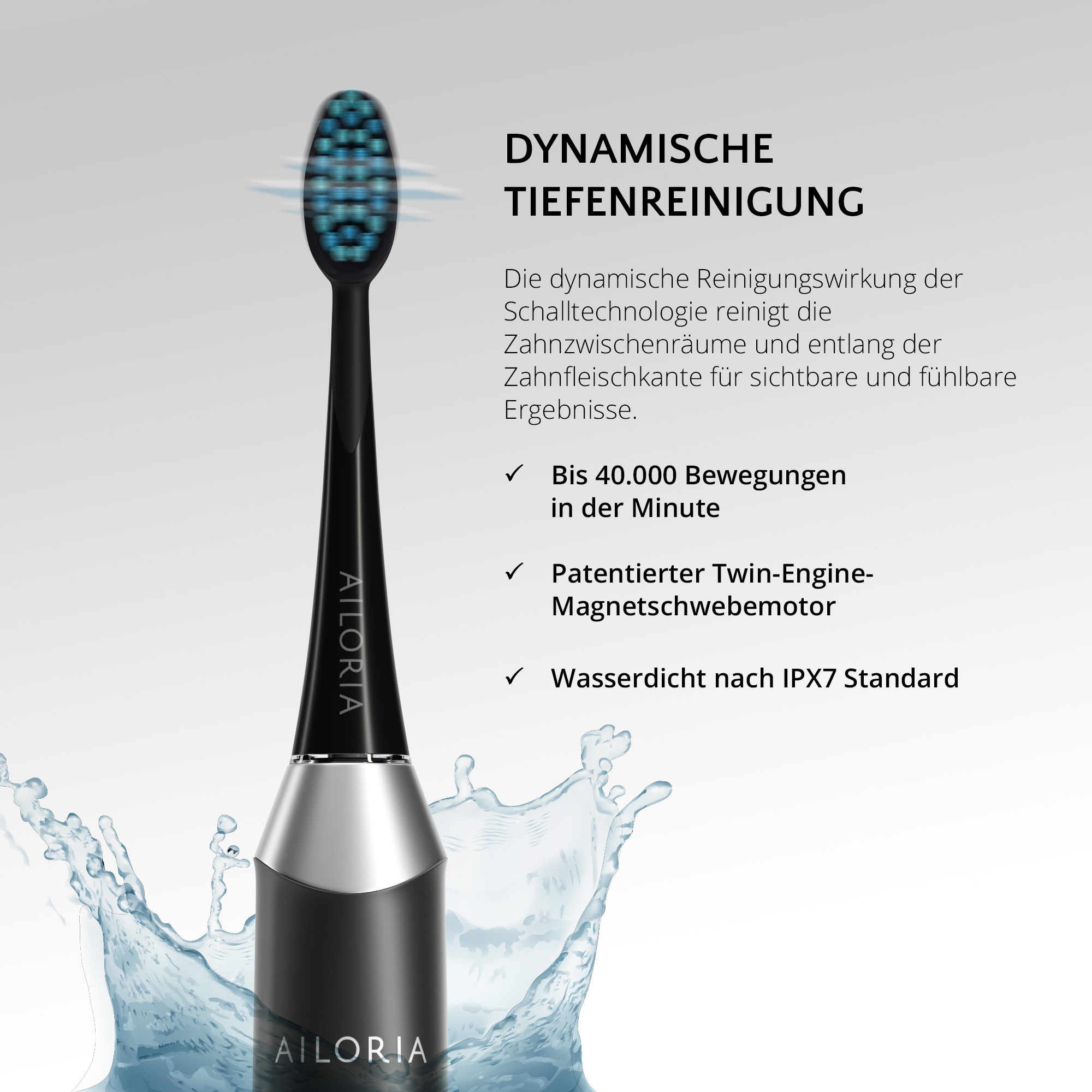 AILORIA Schallzahnbürste »USB-Schallzahnbürste SHINE BRIGHT«