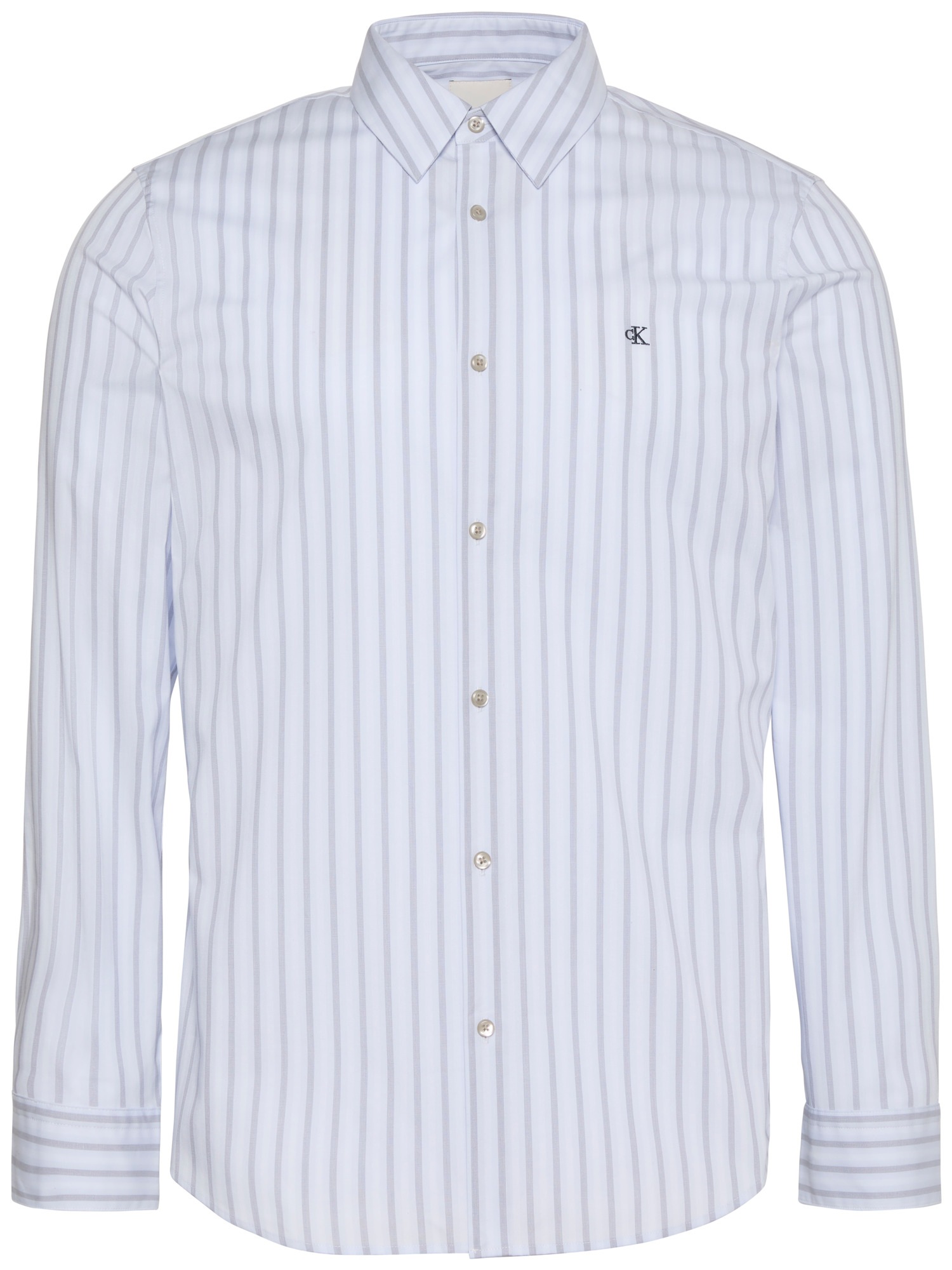 Calvin Klein Businesshemd »LS MULTI STRIPE STRETCH SLIM SHI«, Mit Rundhalsausschnitt, slim fit