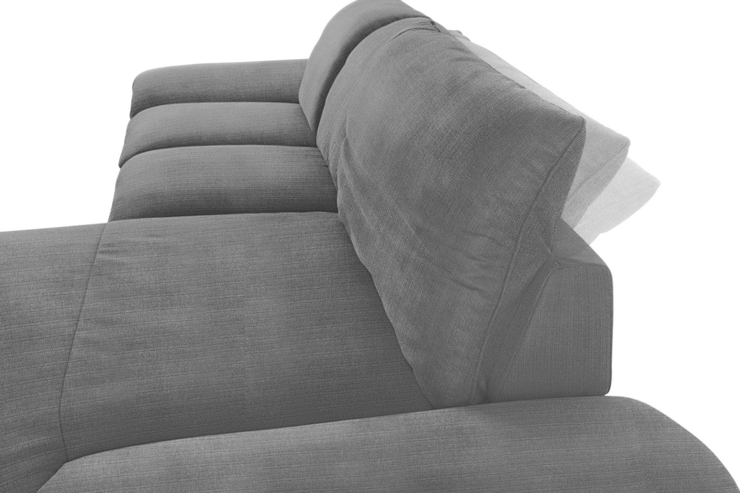 W.SCHILLIG Ecksofa »enjoy&MORE, Designsofa, bequem, zeitlos und elegant, L-Form«, mit Sitztiefenverstellung, Füße silber matt, Breite 340 cm