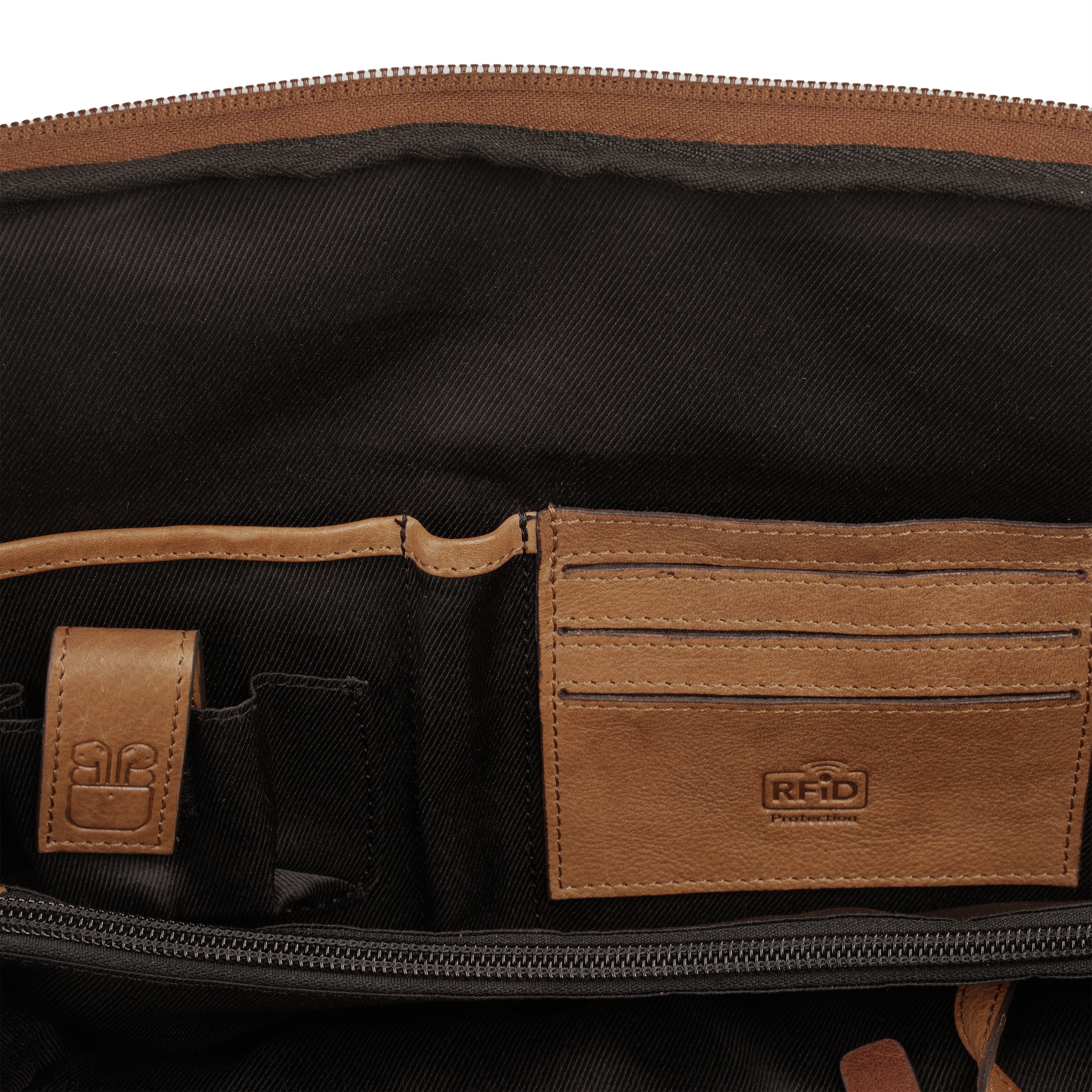 X-Zone Cityrucksack »RFID«, echt Leder