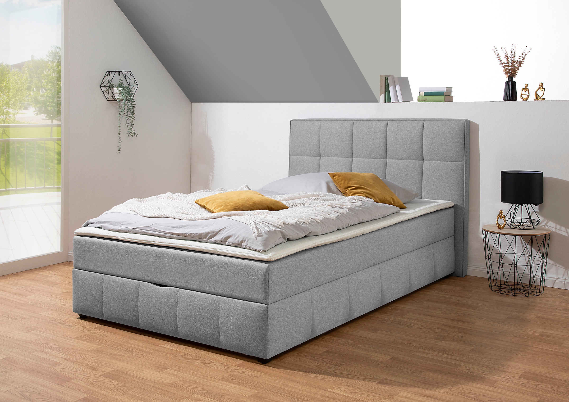 Home affaire Boxbett, Boxbett mit Bettkasten, inkl. Topper
