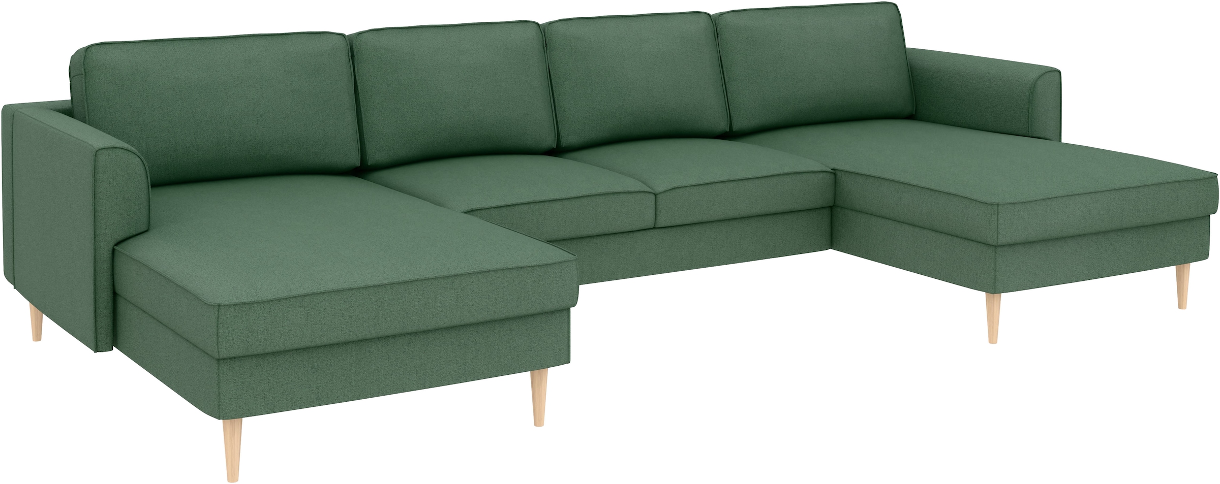 Home affaire Wohnlandschaft »Booster Couch wahlweise mit Schlaffunktion und Bettkasten-auch in Cord«, Sofa in U-Form, Breite 305 cm