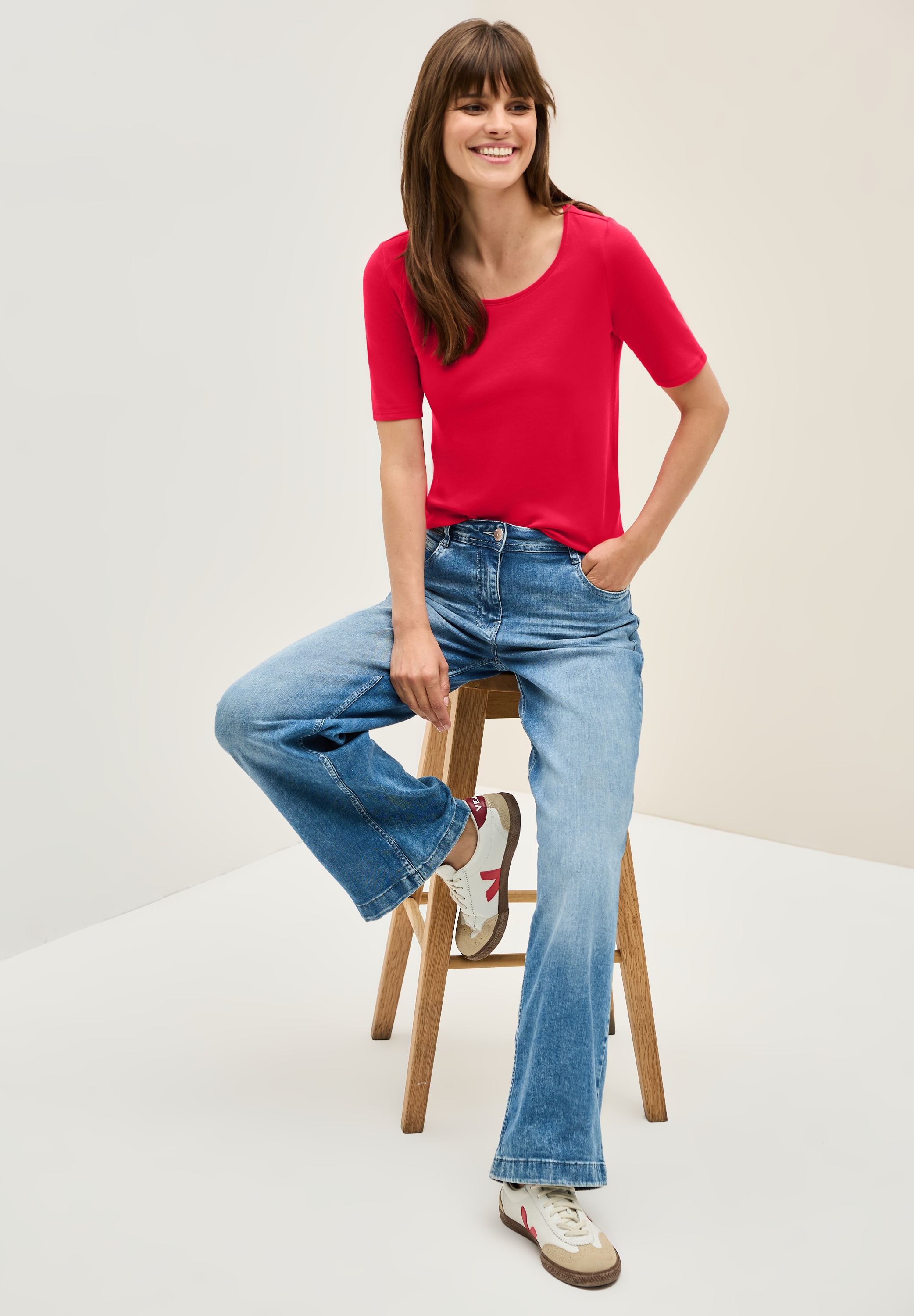 Cecil T-Shirt »Style LENA«, mit klassischem Rundhalsausschnitt