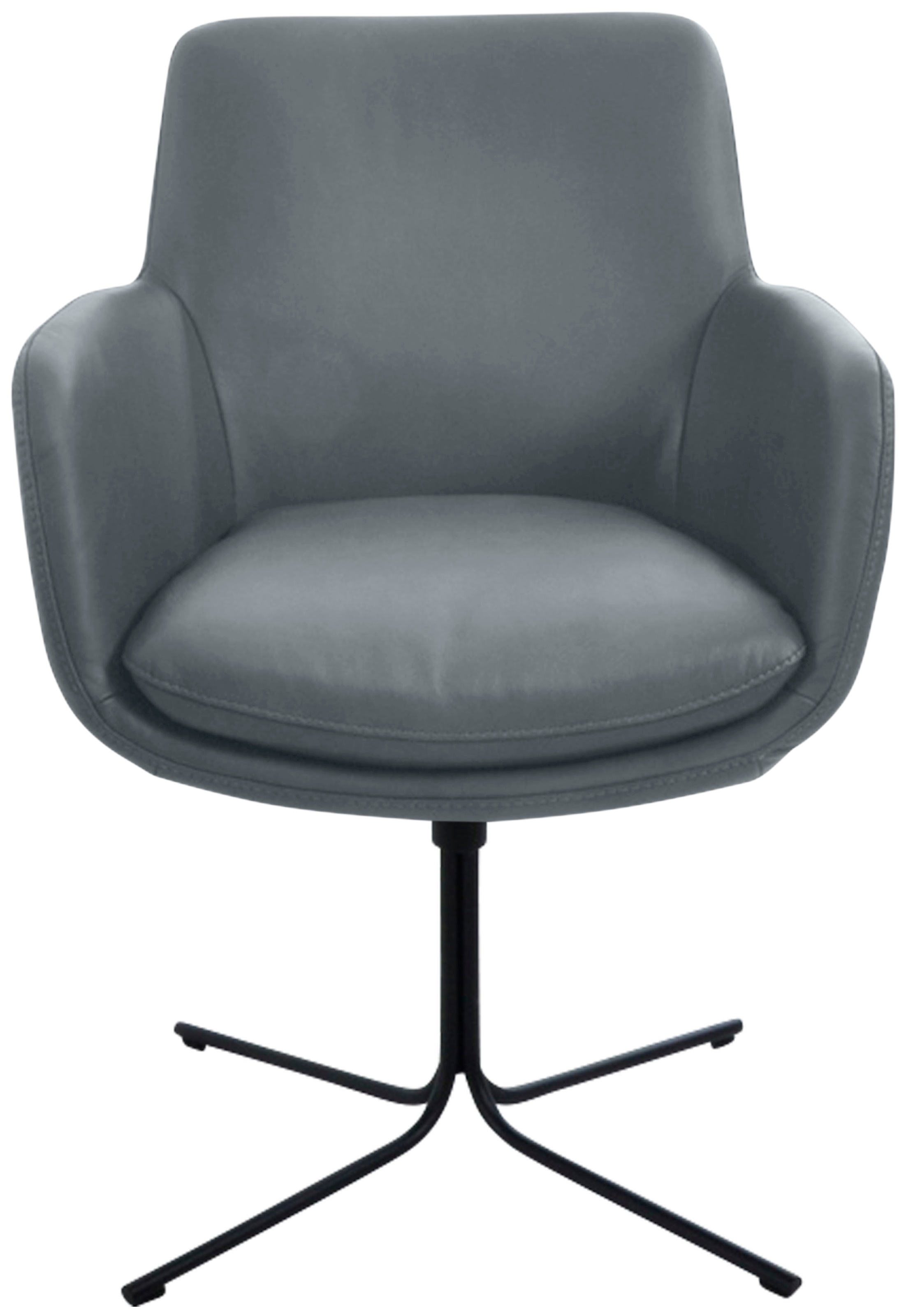 K+W Komfort & Wohnen Drehstuhl "Pego" () filigranem 4-Fuß-Gestell in schwar günstig online kaufen