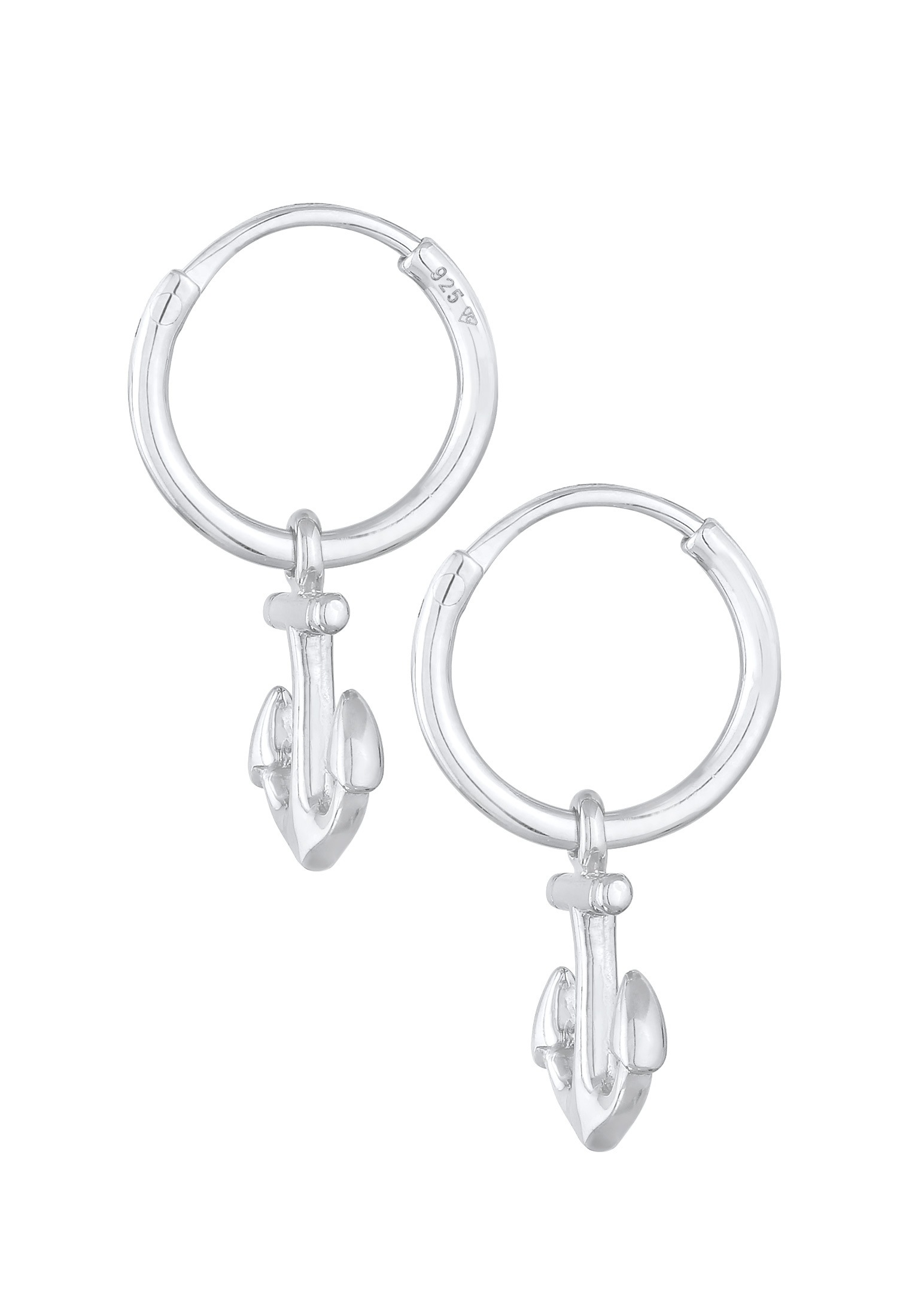 Elli Paar Creolen »Creolen Anker Maritim 925 Silber«