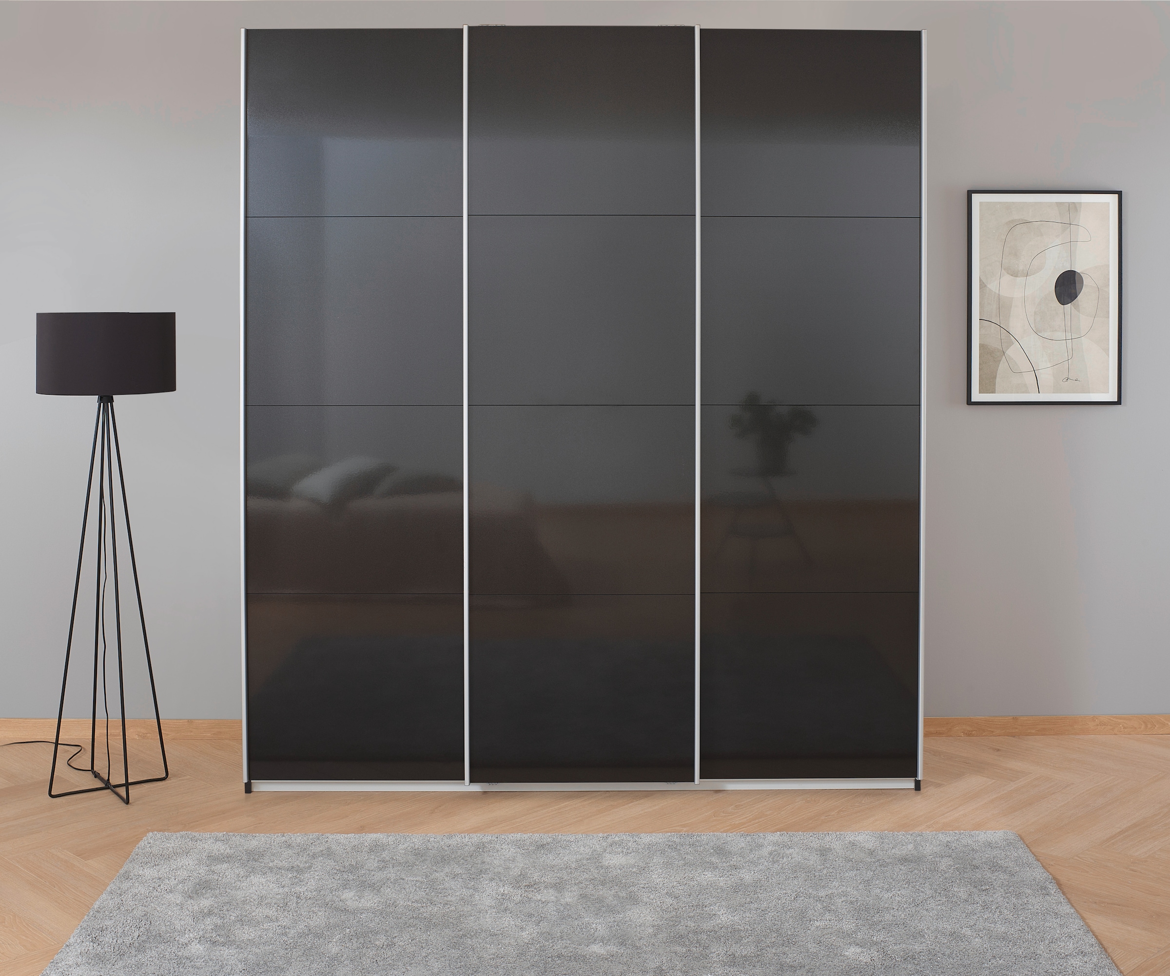 OTTO home Kleiderschrank "Mehrzweckschrank Aktenschrank Möbel Mietswohnung Schlafzimmer KOLUNA" 3 Ausstattungen BASIC/CLASSIC/PREMIUM (inkl. SOFT-CLOSE-FUNKTION), Breiten 203/271/315/360cm Höhen 210/229 Hochglanzfront MADE IN GERMANY