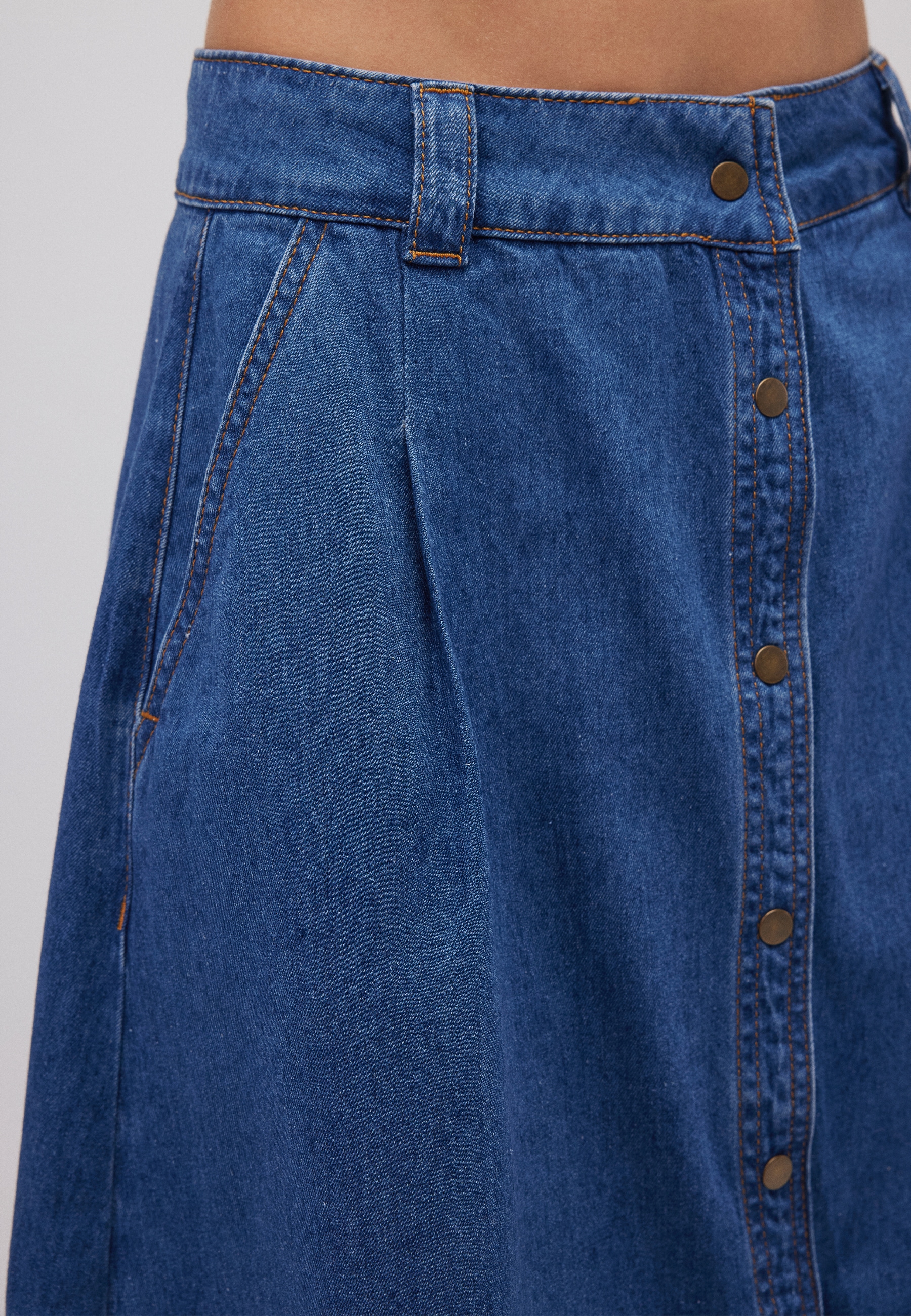 Mavi Maxirock »MIDI WOVEN SKIRT«, Rock Midi