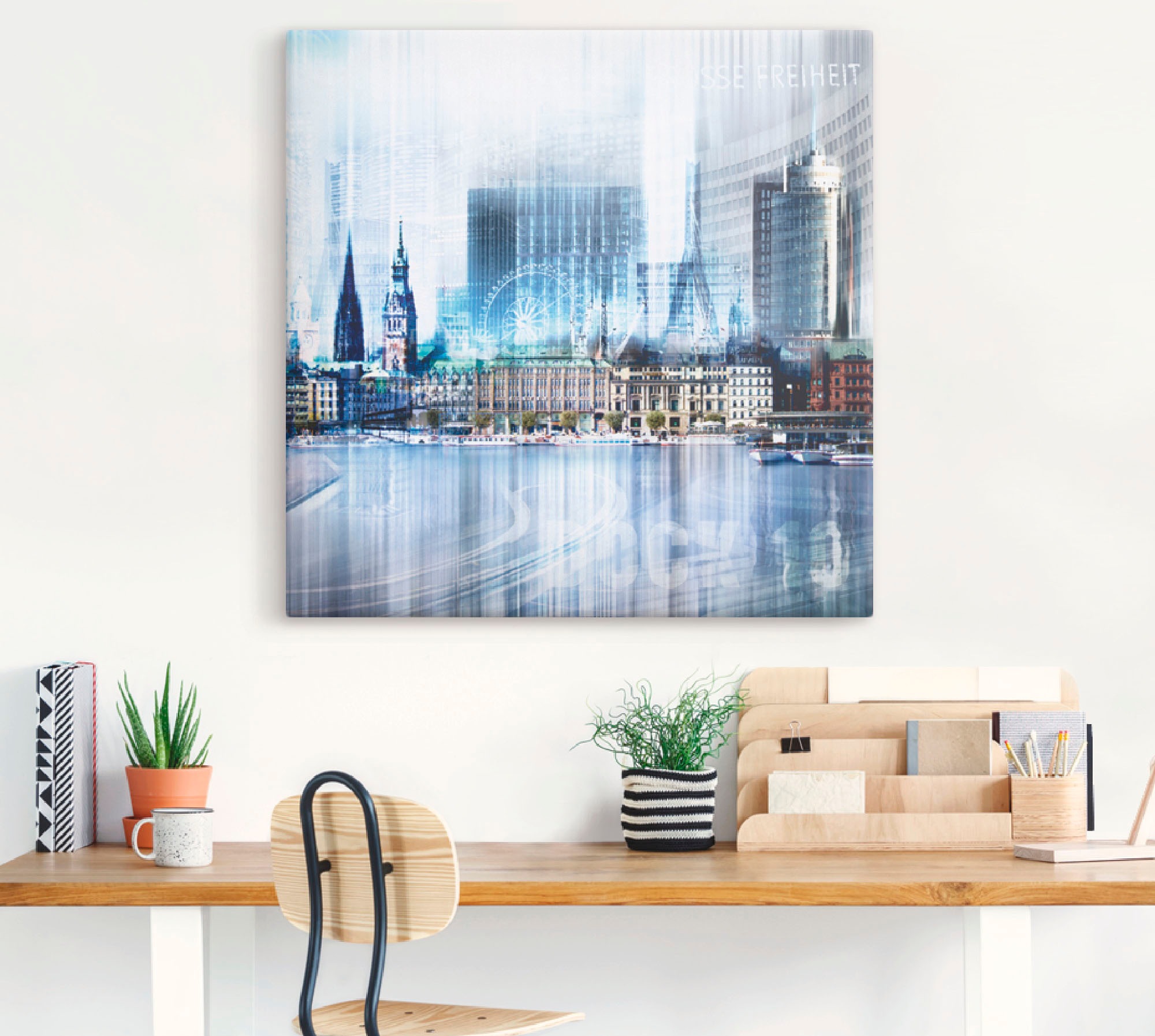 Artland Wandbild »Hamburg Collage I«, Deutschland, (1 St.), als Leinwandbild, Wandaufkleber oder Poster in versch. Größen