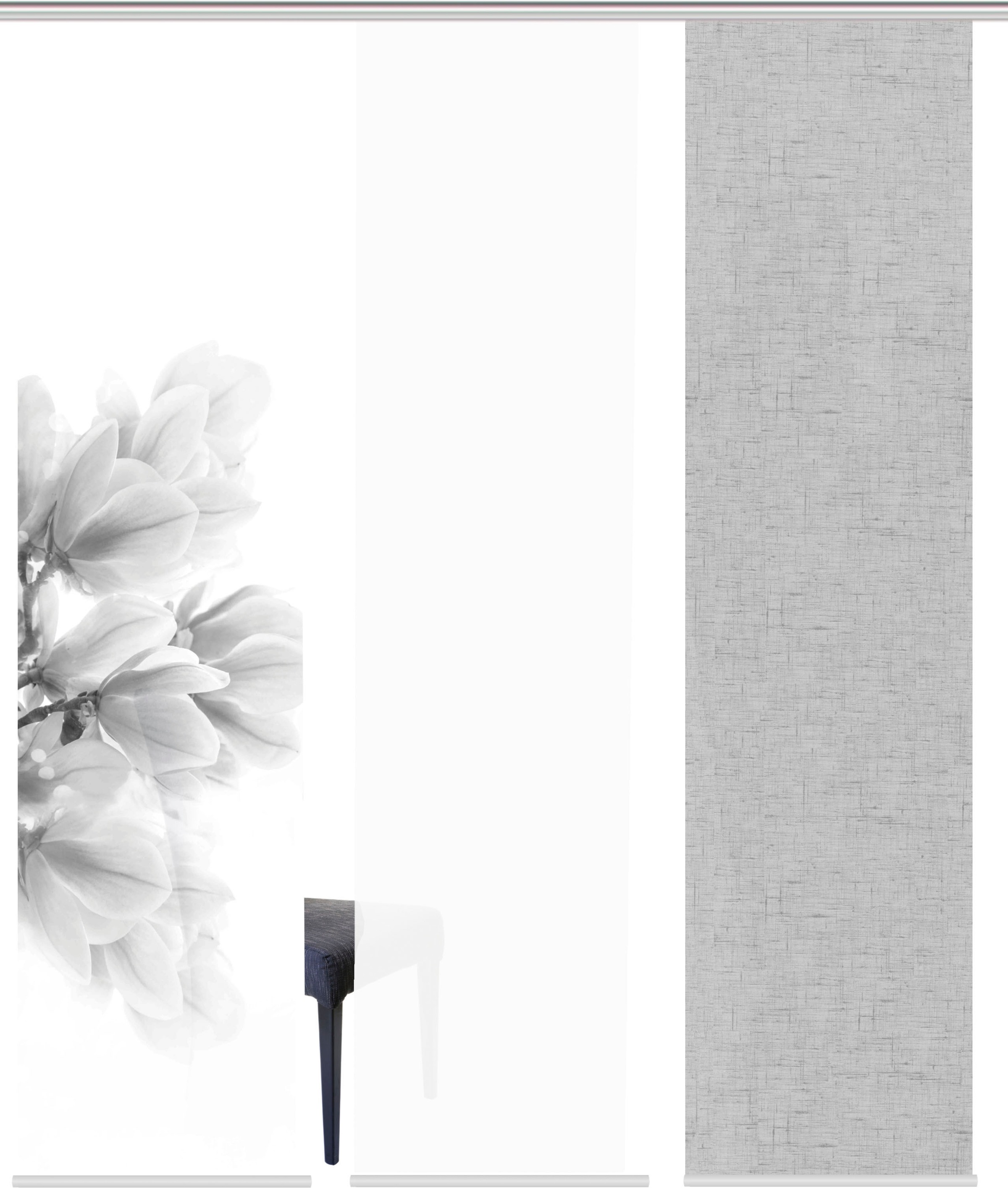 HOME WOHNIDEEN Schiebegardine "KESSI 3er SET" Paneelwagen 3 Stk. tlg. Schie günstig online kaufen