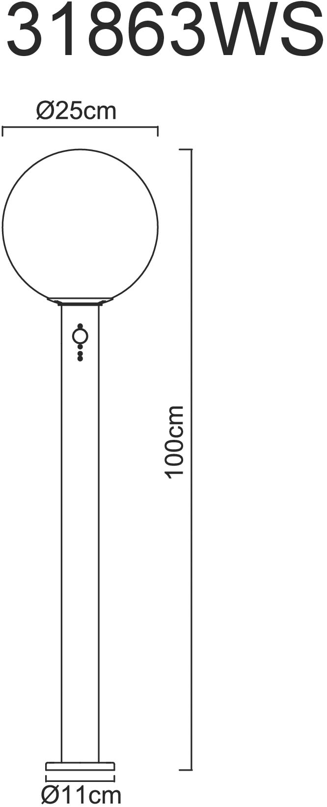 GLOBO LIGHTING Außen-Stehlampe »OSSY« E27 1 Stk. Außenleuchte mit Sensor für Garten & Weg