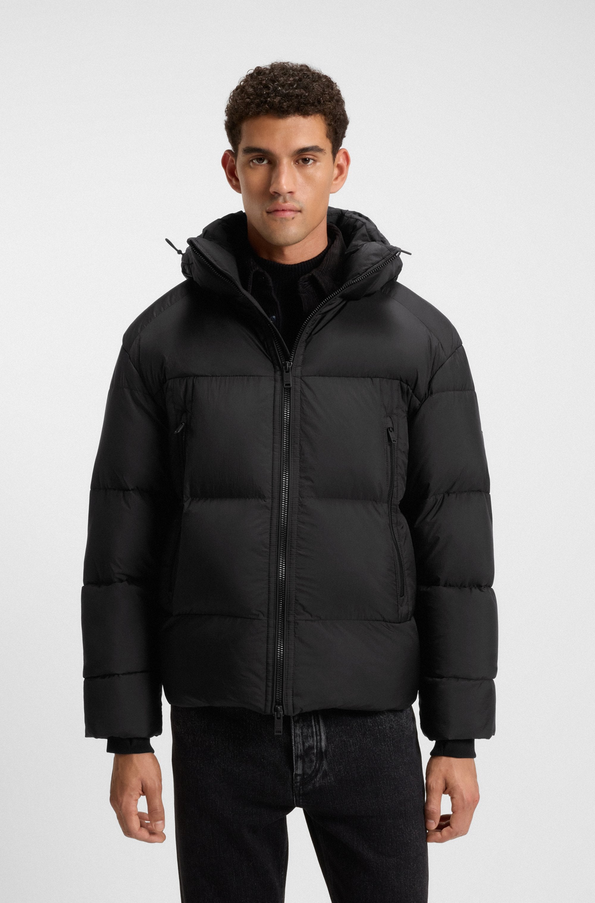 BOSS ORANGE Steppjacke "Orbok", Stehkragen, Oversized Fit, abnehmbare Kapuz günstig online kaufen