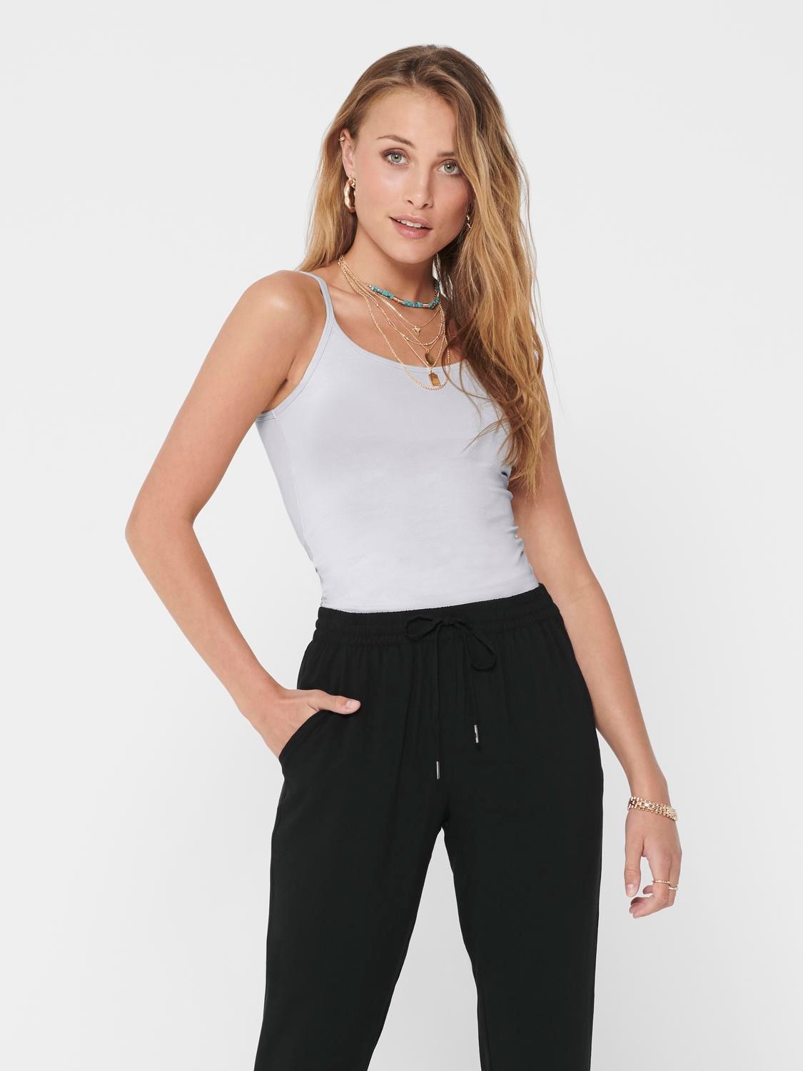 ONLY Trägertop »ONLLOVE STRAP SINGLET NOOS JRS« Baumwollmischung