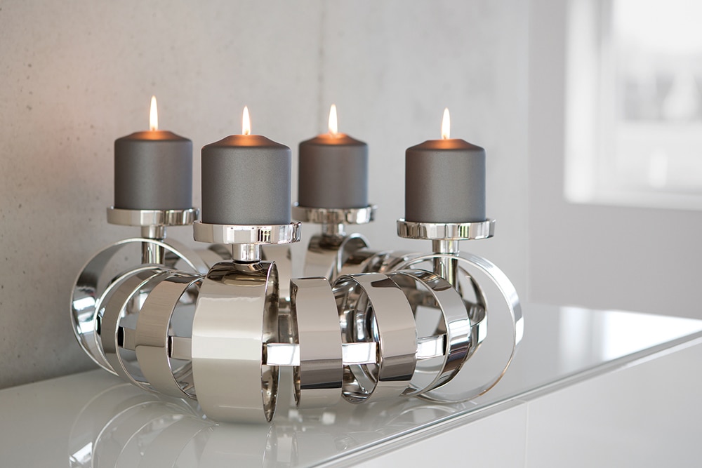 Fink Kerzenhalter »ANELLO, Weihnachtsdeko«, (1 St.), 4-flammig,  Adventsleuchter kaufen | BAUR