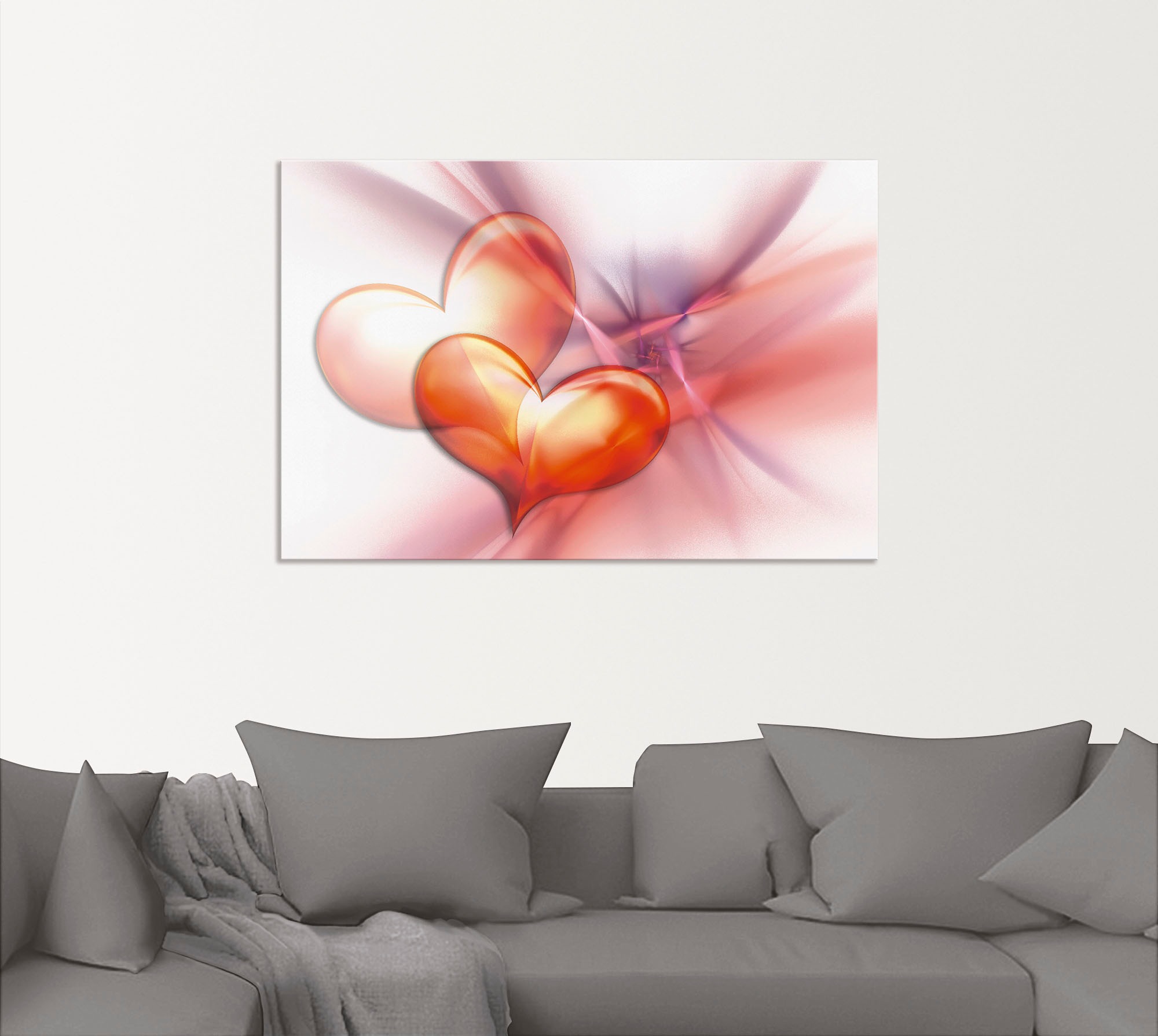 Artland Wandbild »Das höchste Glück«, Herzen, (1 St.), als Alubild, Outdoorbild, Leinwandbild, Poster, Wandaufkleber