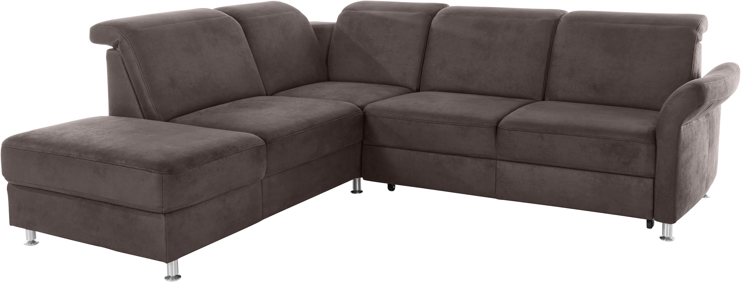 sit&more Ecksofa »Darwin L-Form«, inklusive Federkern, wahlweise mit Kopfteilverstellung, Bettfunktion