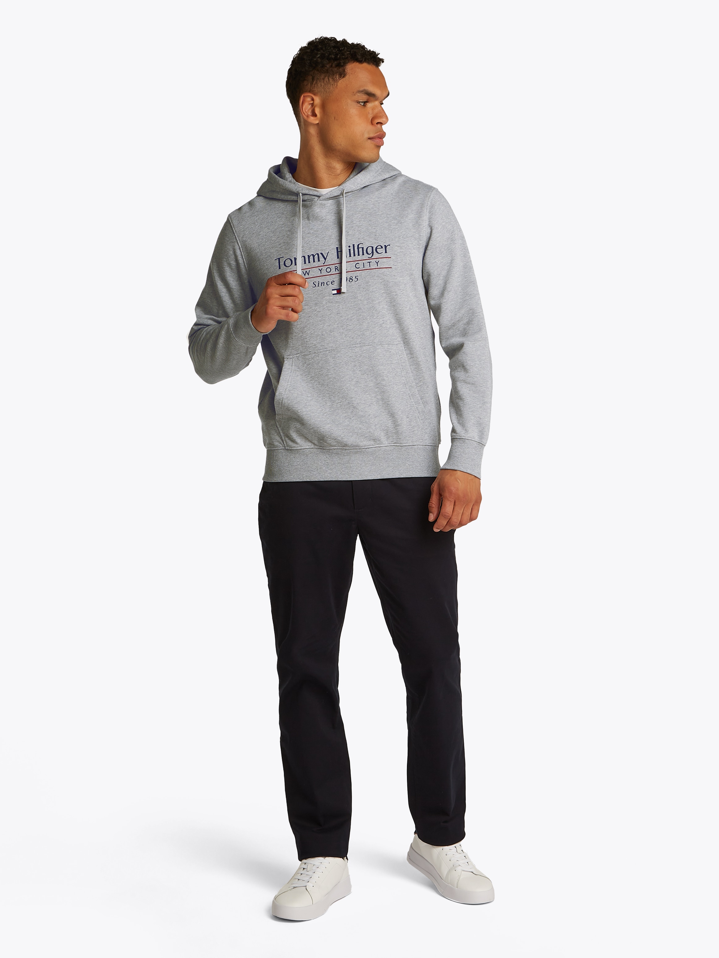 Tommy Hilfiger Hoodie »HILFIGER CENTER STACK HOODY«, mit großem mehrfarbigen Print