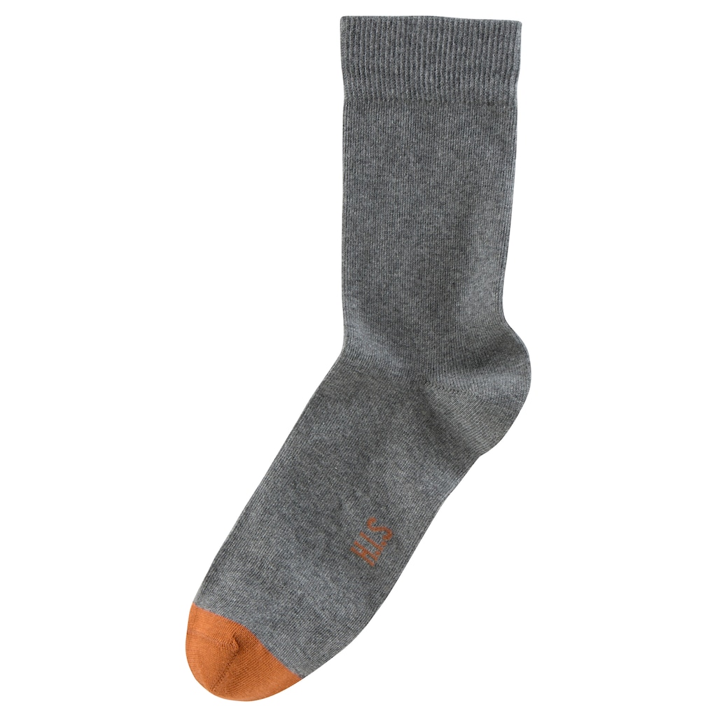 H.I.S Socken, (8 Paar), mit kontrastfarbener Spitze