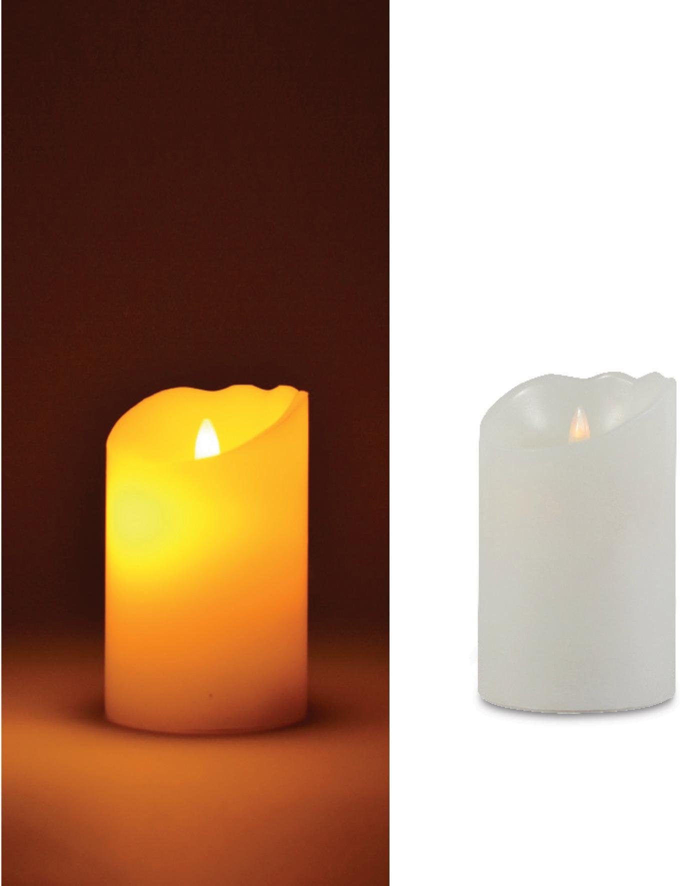 RIFFELMACHER & WEINBERGER LED-Kerze »Weihnachtsdeko«, aus Echtwachs und Kunststoff, Höhe ca. 13 cm