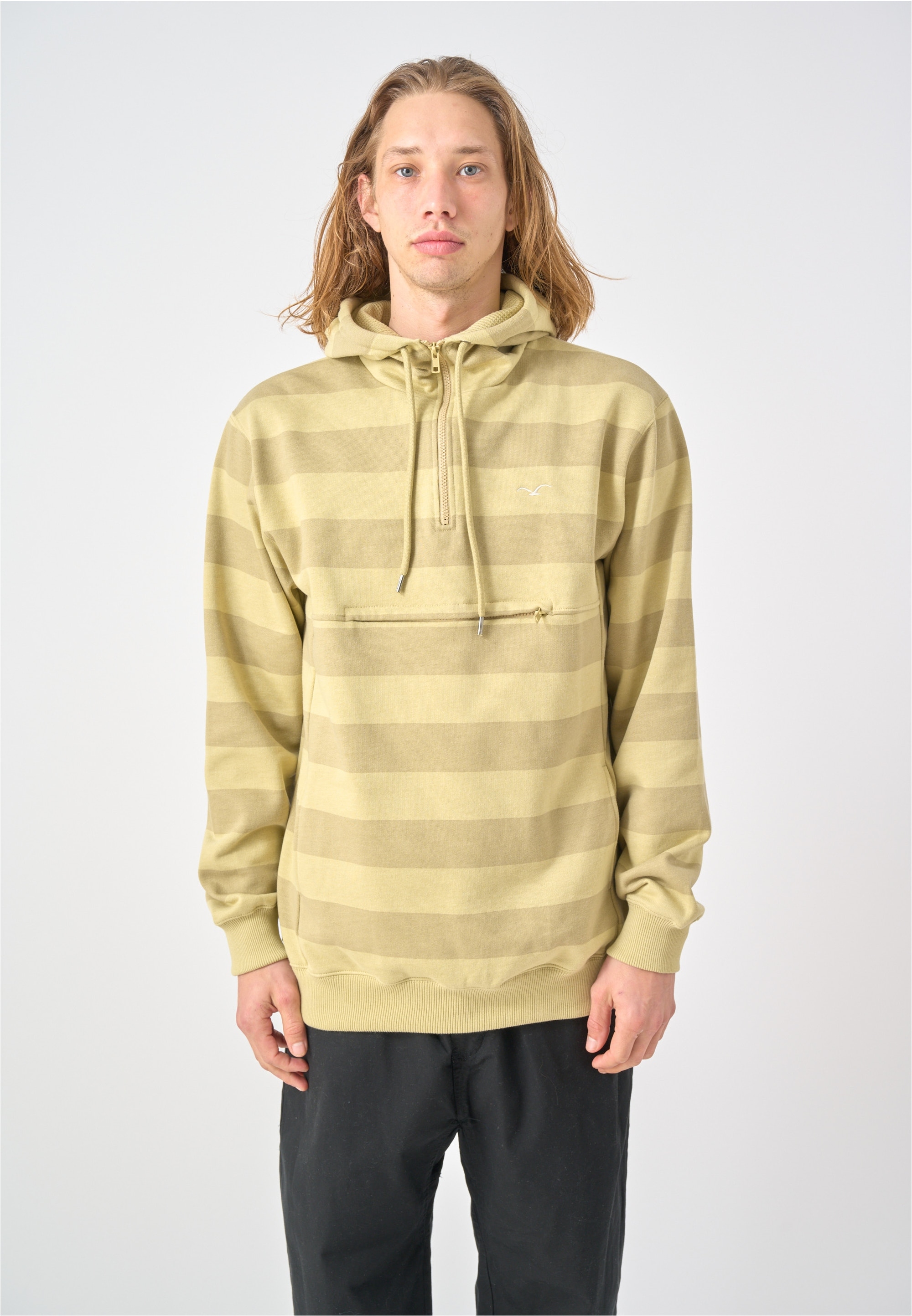 Cleptomanicx Kapuzensweatshirt "Hooded Stripe", mit praktischem Half-Zip günstig online kaufen