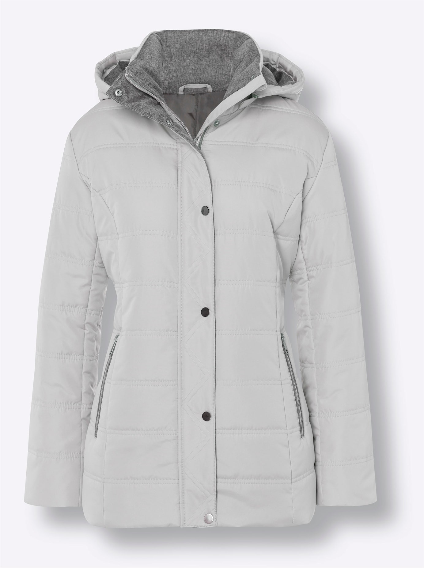 Classic Basics Steppjacke, mit Kapuze