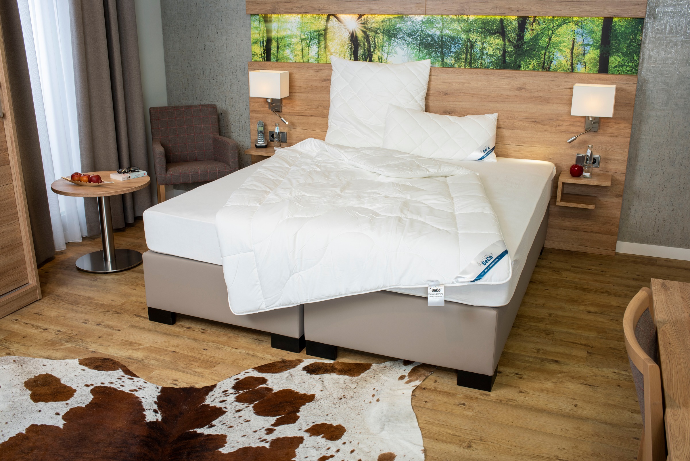 Beco Bettdecke + Kopfkissen »BeCo Medibett Made in Green«, (Spar-Set, 2 St., 1 Bettdecke und 1 Kopfkissen)