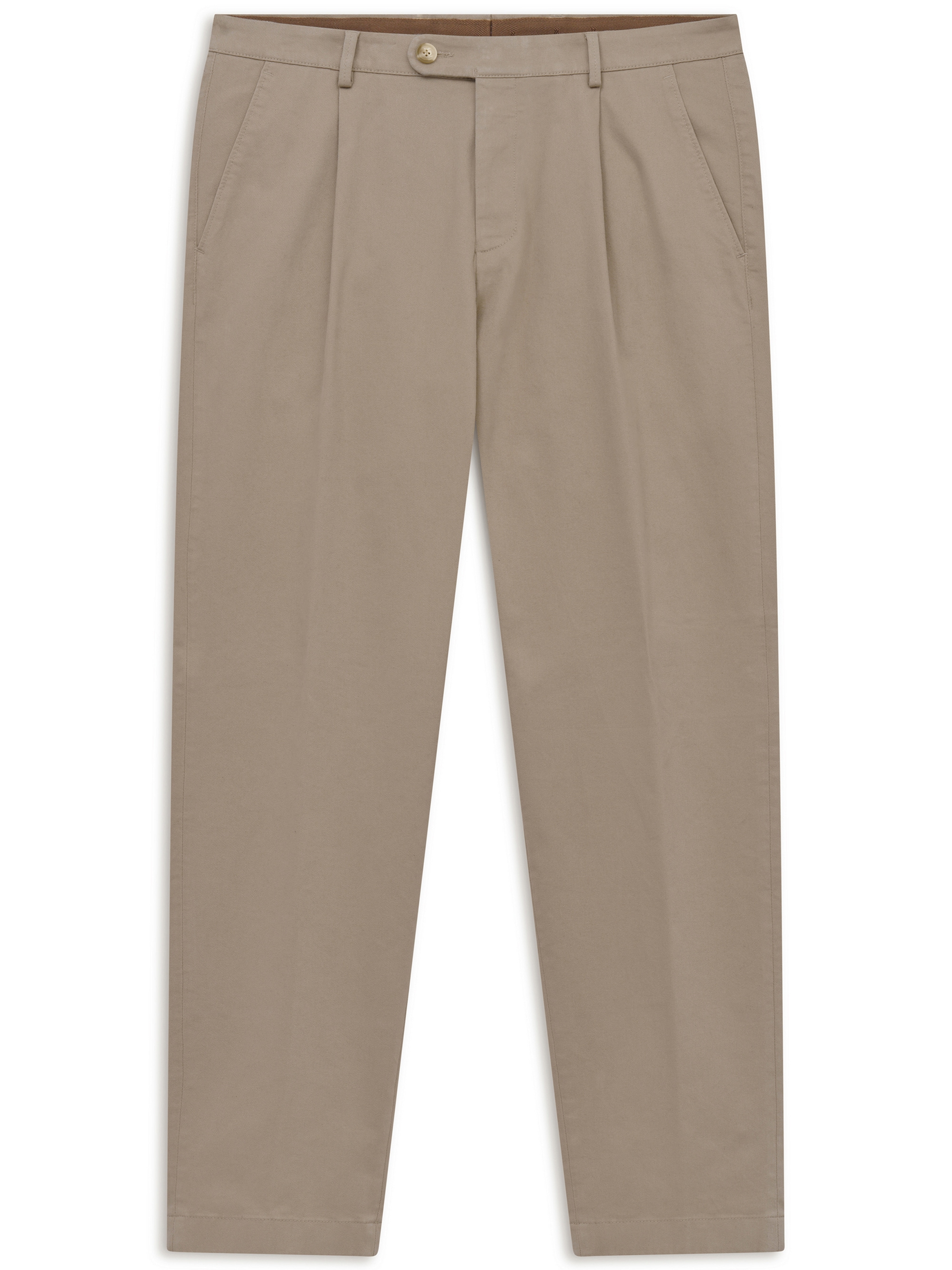 bugatti Bundfaltenhose "Tapered Fit" Tapered Fit Baumwoll-Stretch