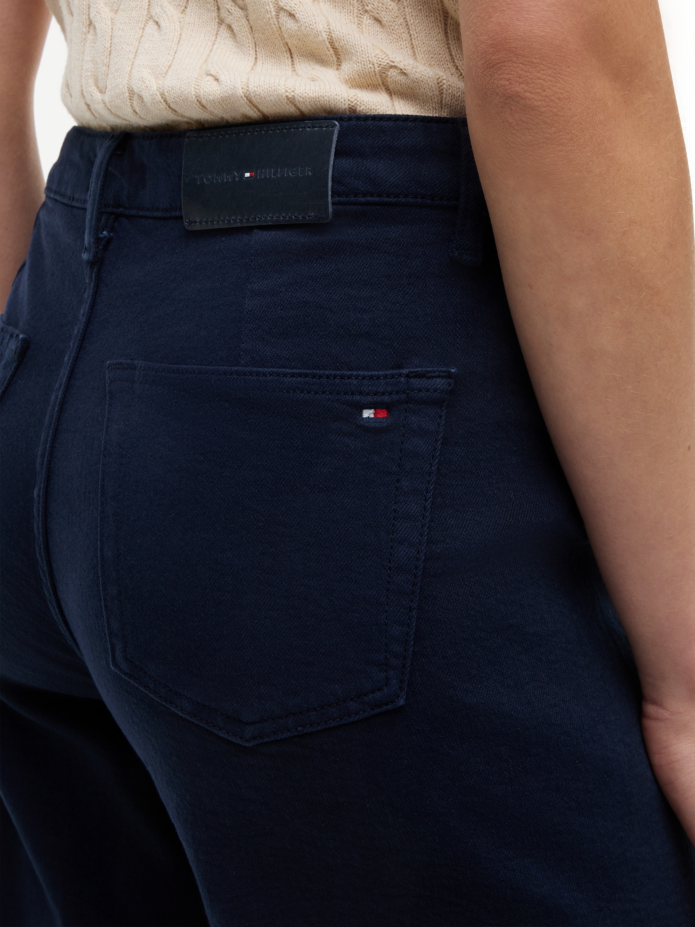 Tommy Hilfiger High-waist-Jeans »WIDE LEG WASHED CLR HW ANKLE« Baumwollmischung, lässig geschnitten, knöchellang