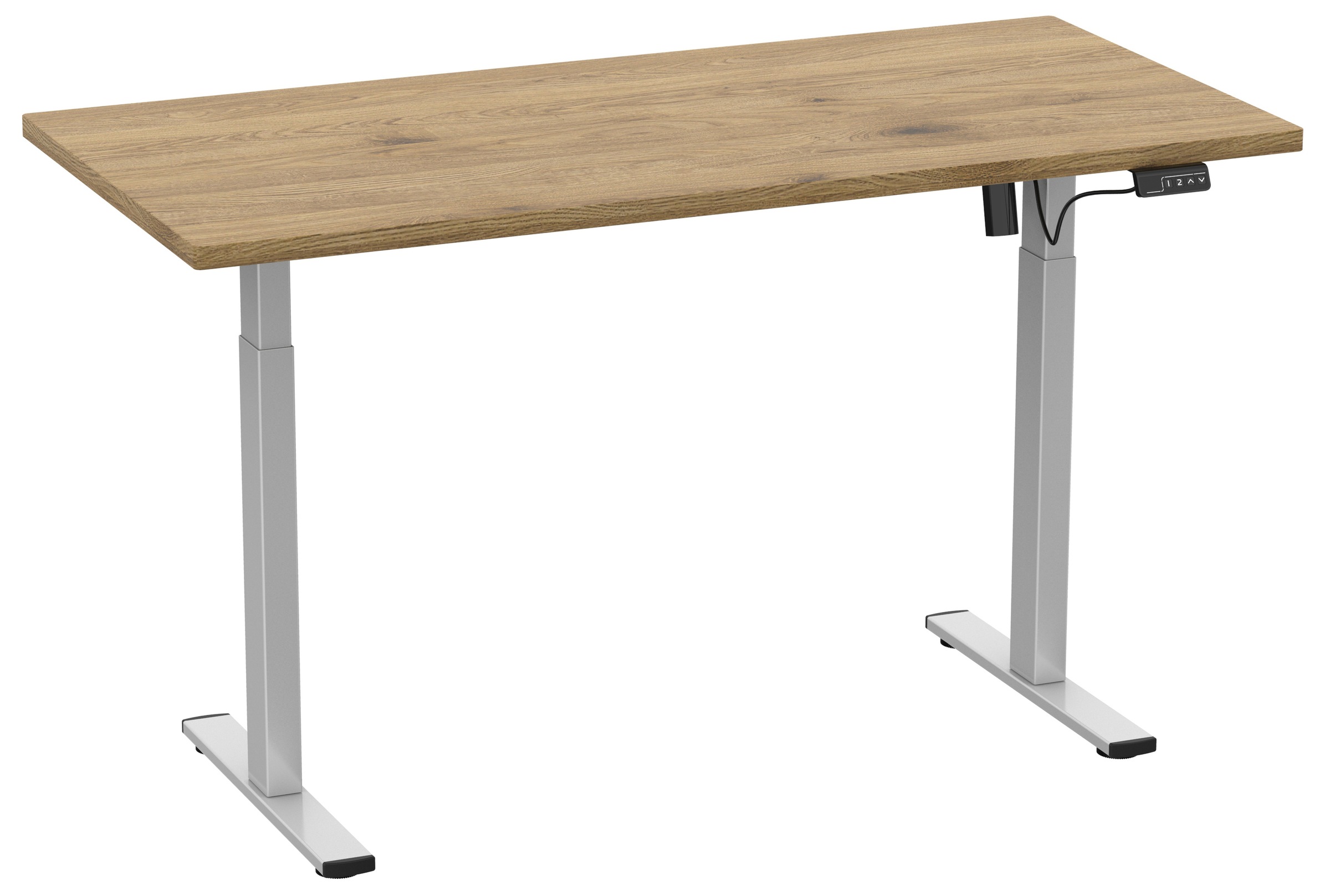 VCM Schreibtisch »VCM Höhenverstellbarer Schreibtisch stufenlos elektrisch höhenverstellbar Lona 110x50 Silber«, (Lona)