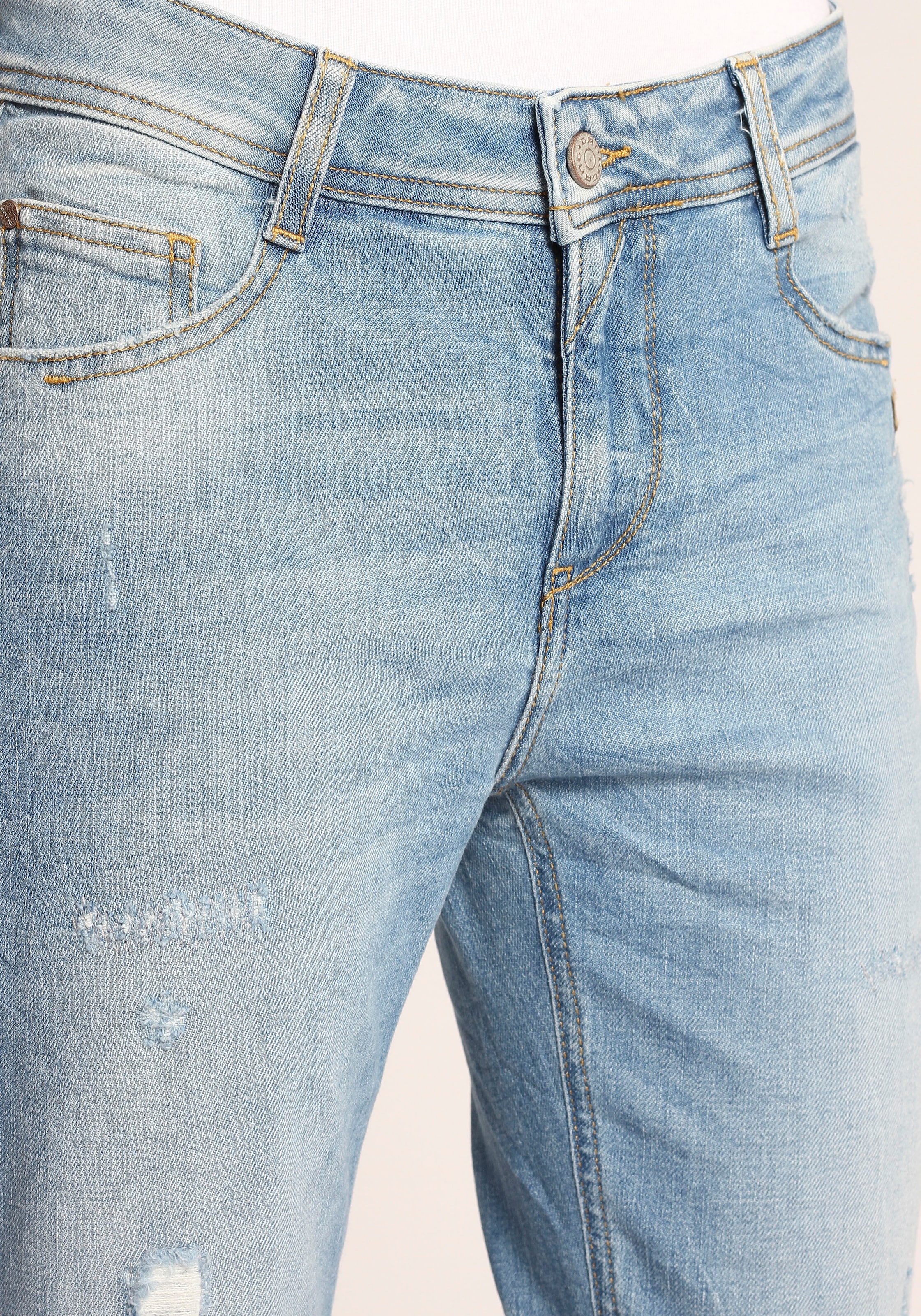 bestellen | Kante am BAUR Beinlänge für »94AMELIE Saumabschluss Relax-fit-Jeans GANG mit ausgefranster und CROPPED«, verkürzter