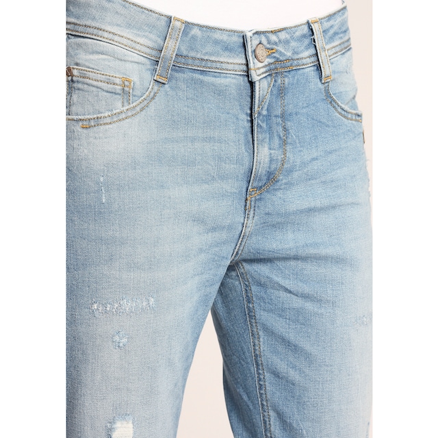 GANG Kante und »94AMELIE Relax-fit-Jeans BAUR mit am bestellen Beinlänge | ausgefranster CROPPED«, für Saumabschluss verkürzter