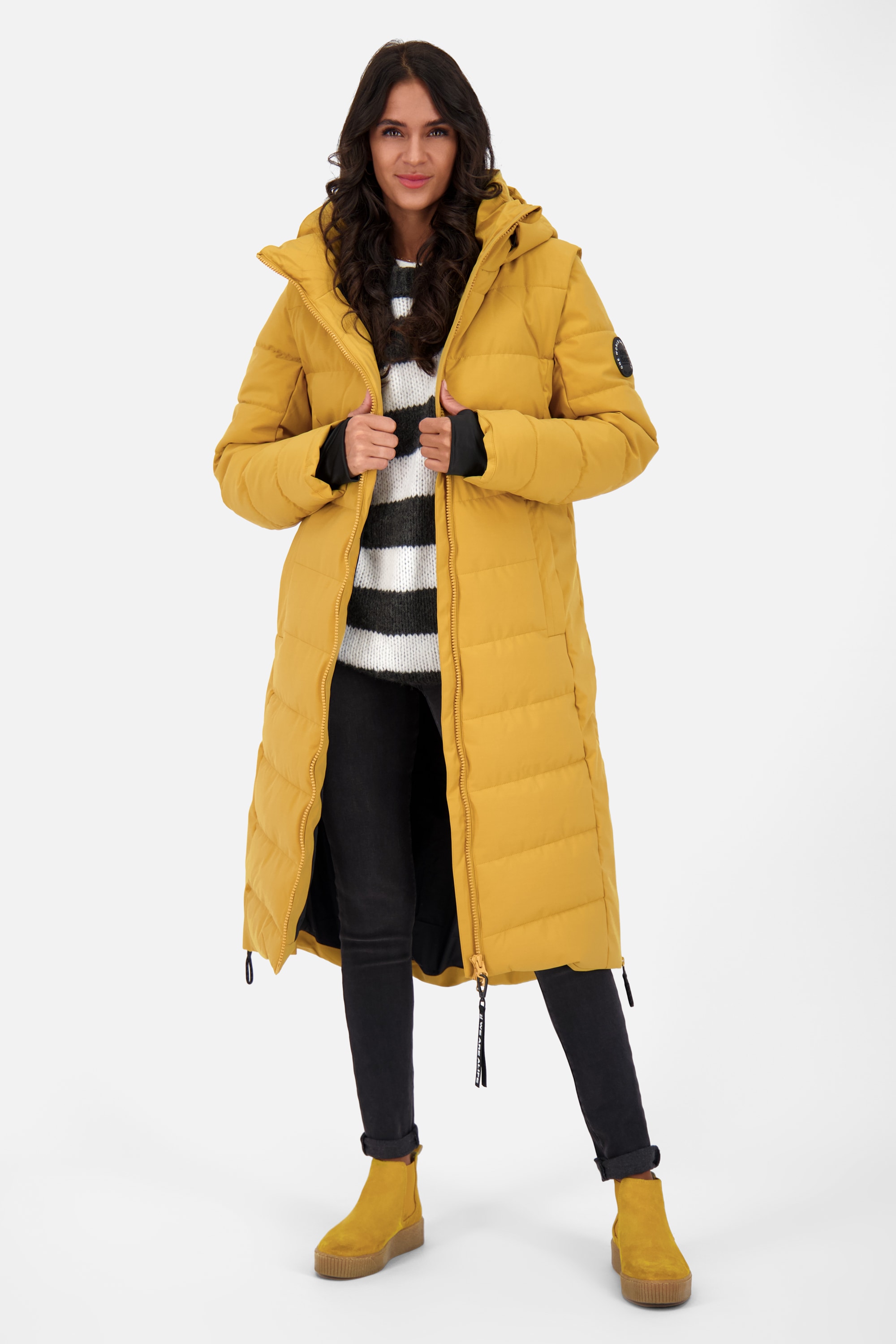 Alife & Kickin Steppjacke »Damen NellyAK A«, mit Kapuze, Mantel & Weste in einem, mit abnehmbaren Ärmeln in schmaler Passform