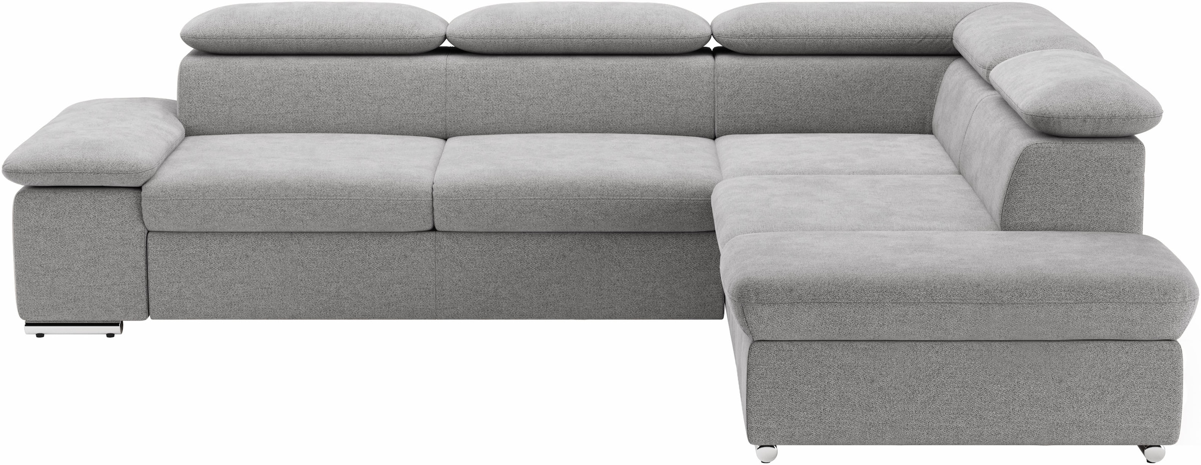 sit&more Ecksofa "Valantine L-Form, B: 272 cm, Armteilverstellung, Kopfteilverstellung" mit Schlaffunktion, Komfortsofa, modern
