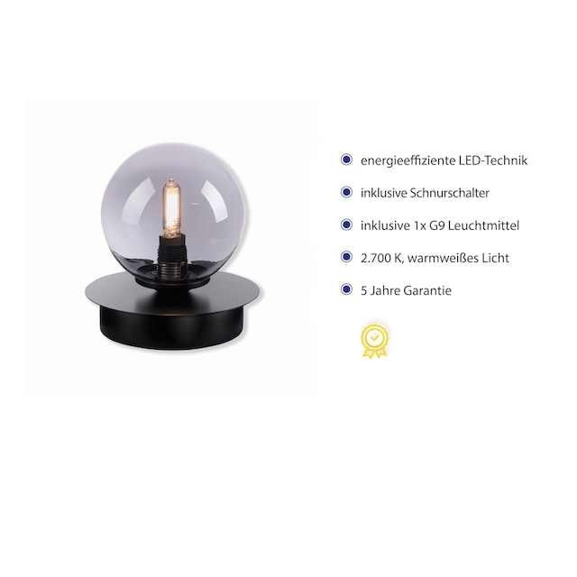 Paul Neuhaus LED Nachttischlampe »WIDOW«, 1 flammig-flammig, Schalter,  Schnurschalter bestellen | BAUR